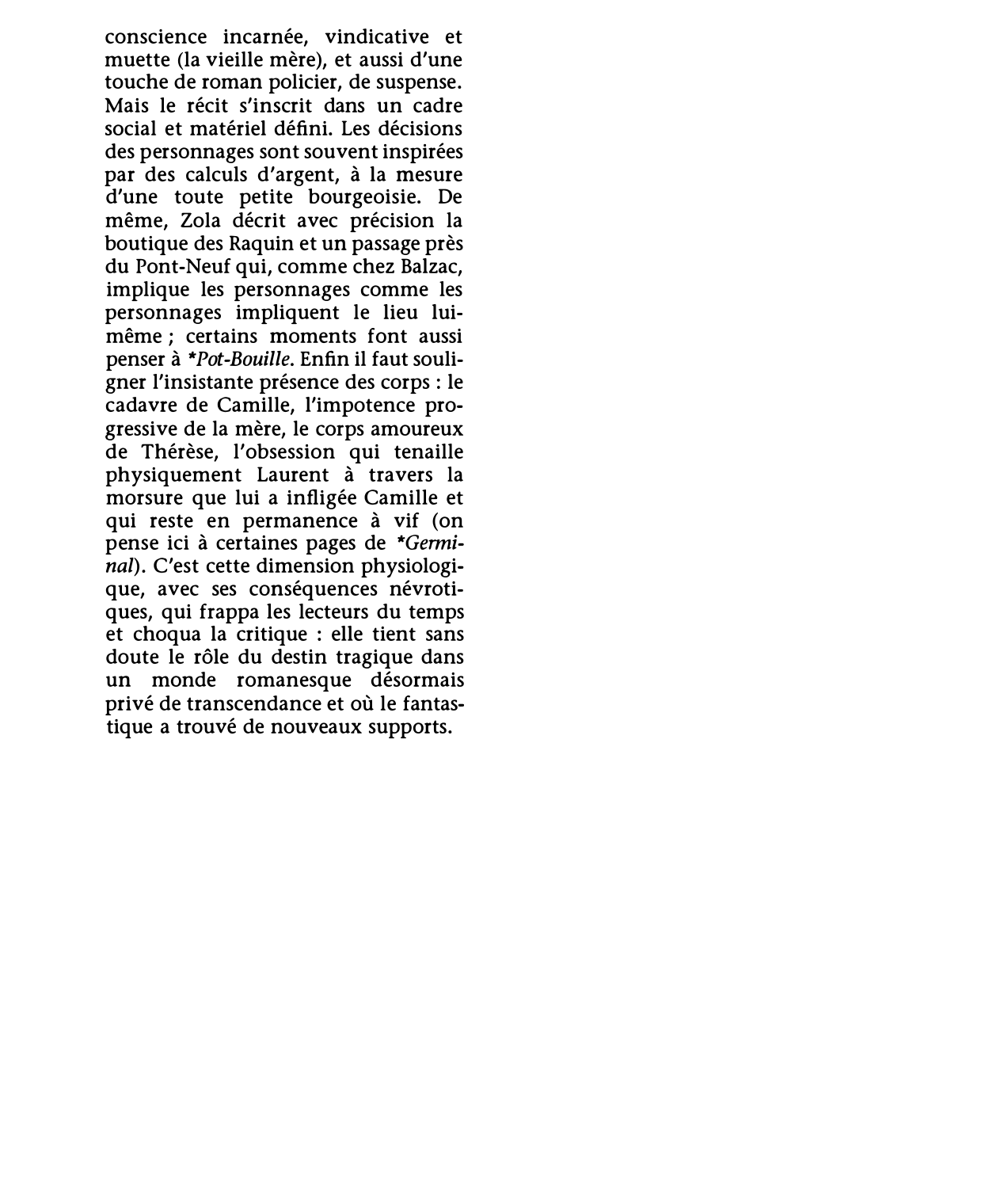 Prévisualisation du document THÉRÈSE RAQUIN. Roman d'Émile Zola  (résumé & analyse)