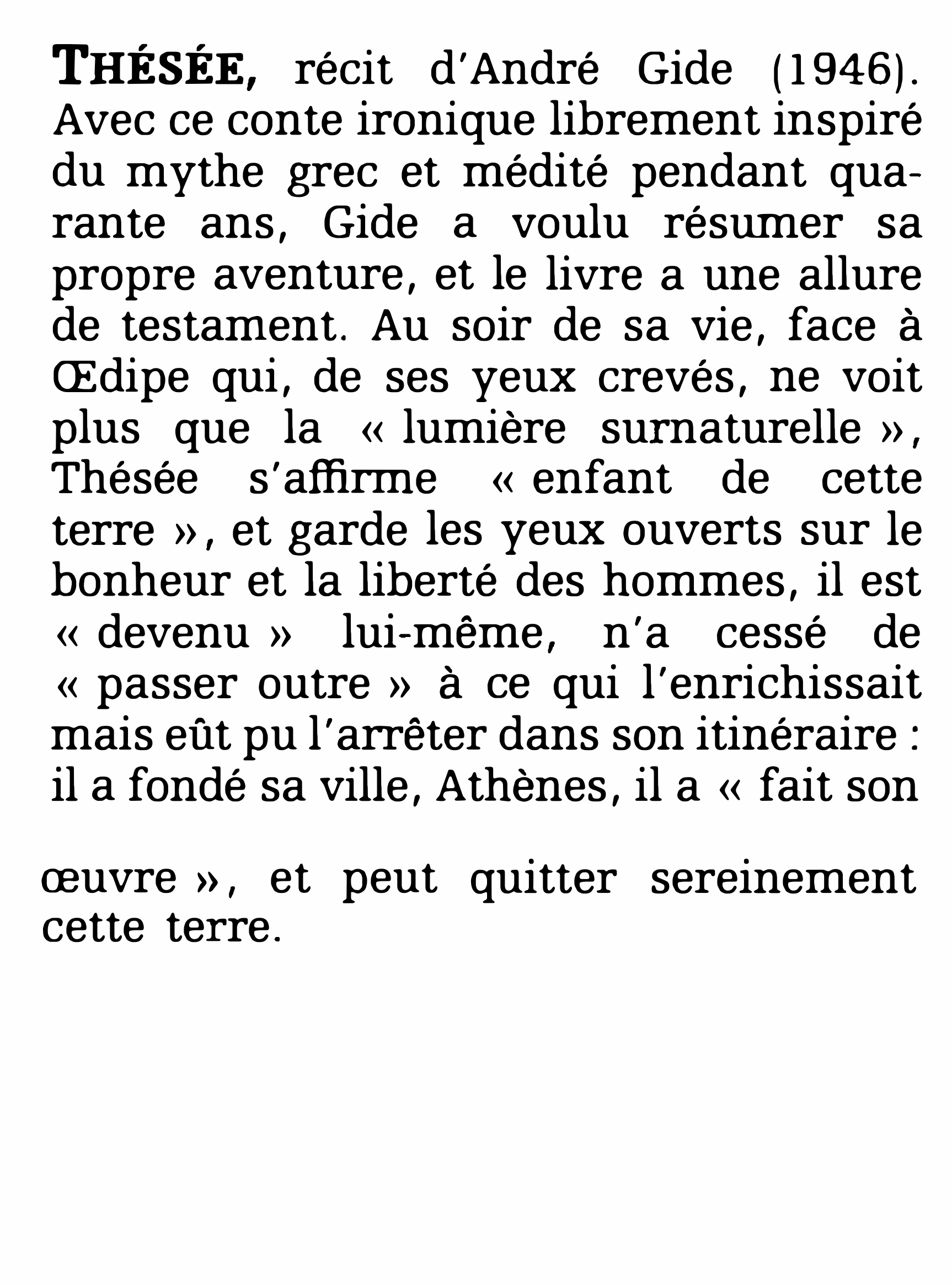 Prévisualisation du document THÉSÉE d'André Gide