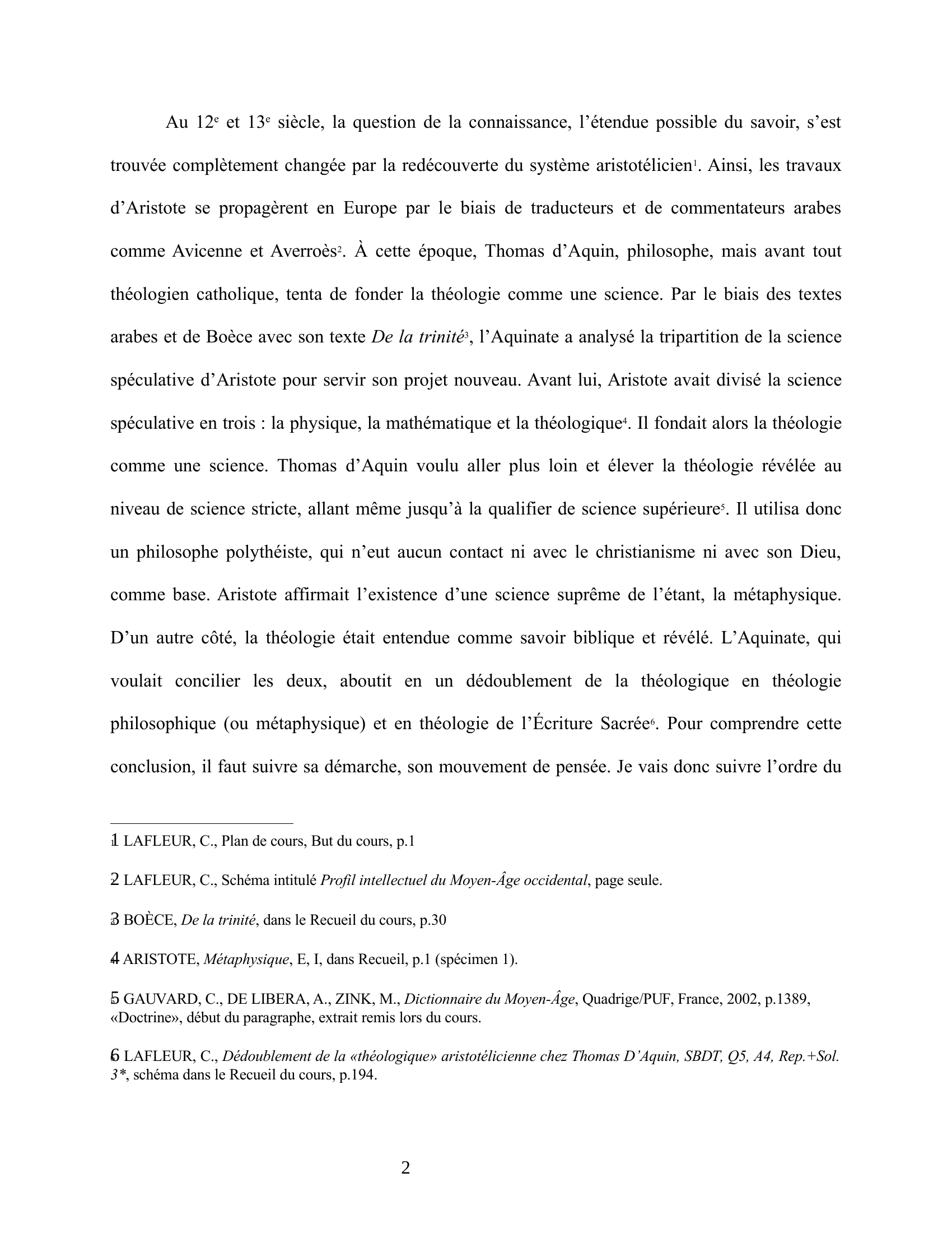 Prévisualisation du document Thomas d'Aquin et la tripartition des sciences