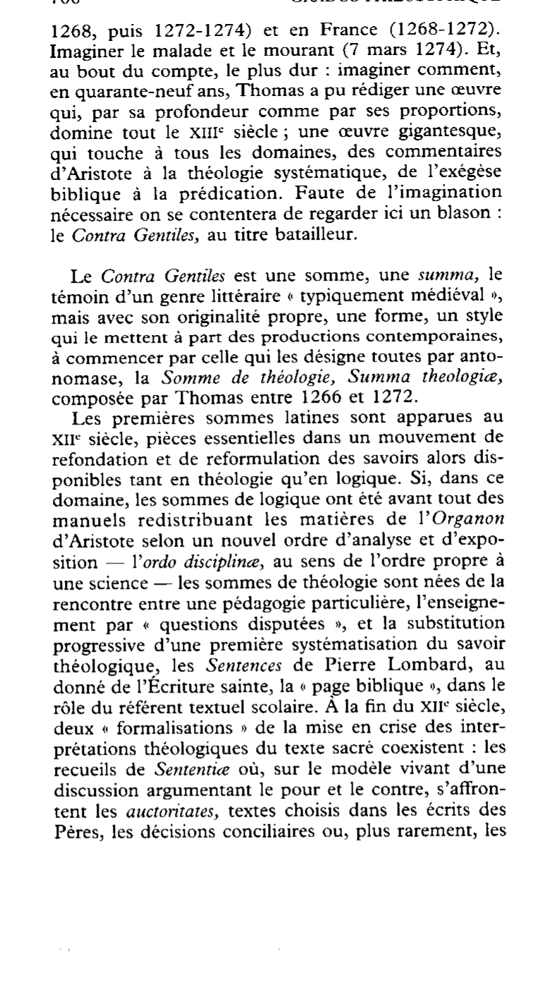 Prévisualisation du document THOMAS D'AQUIN  : Somme contre les gentils