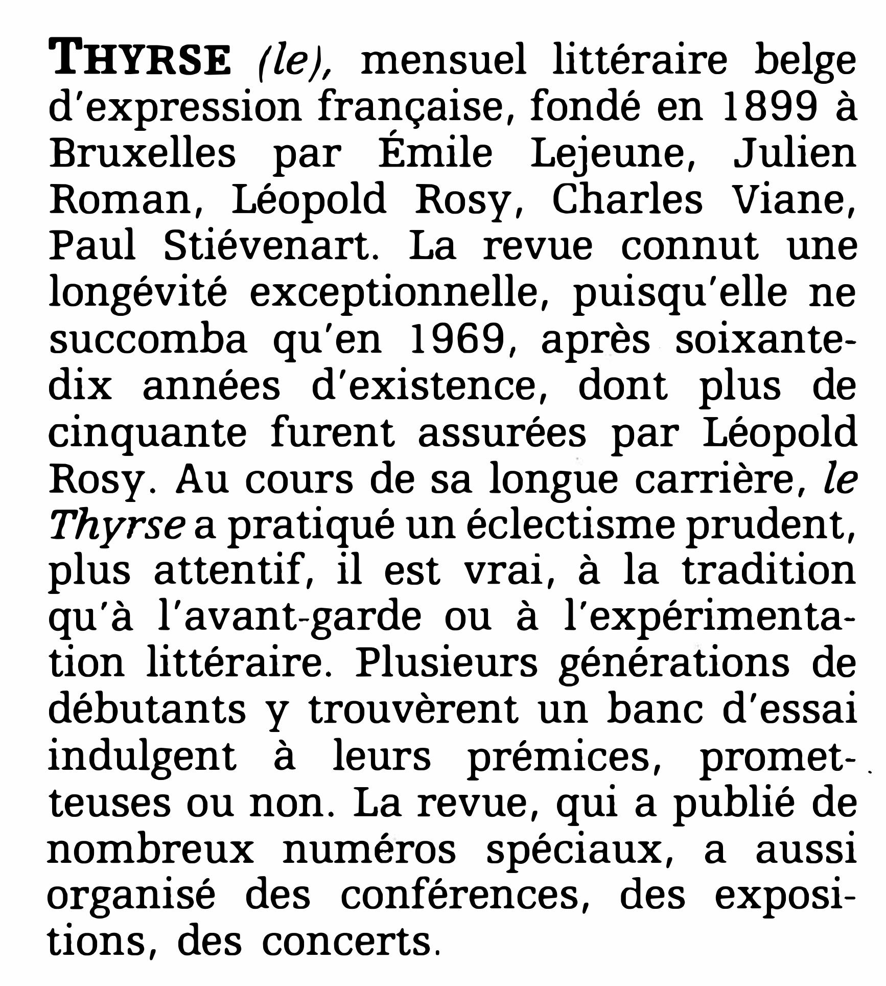 Prévisualisation du document THYRSE (le)