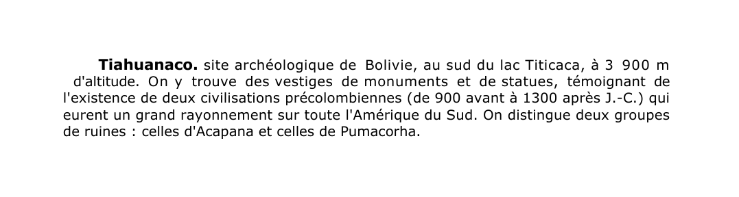 Prévisualisation du document Tiahuanaco.
