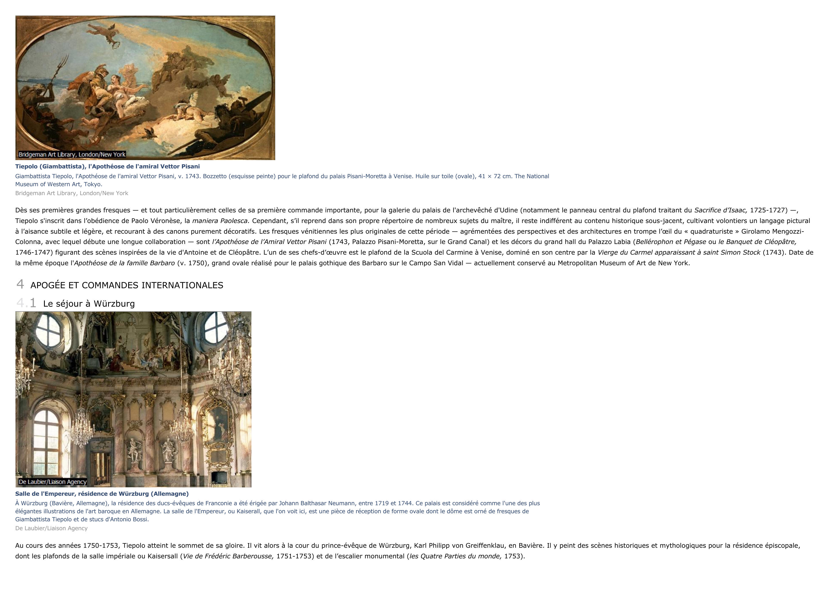 Prévisualisation du document Tiepolo, Giambattista - vie et oeuvre du peintre.