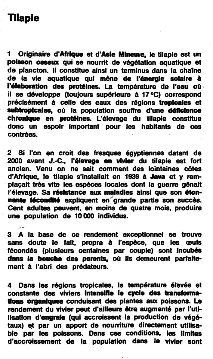 Prévisualisation du document Tilapie