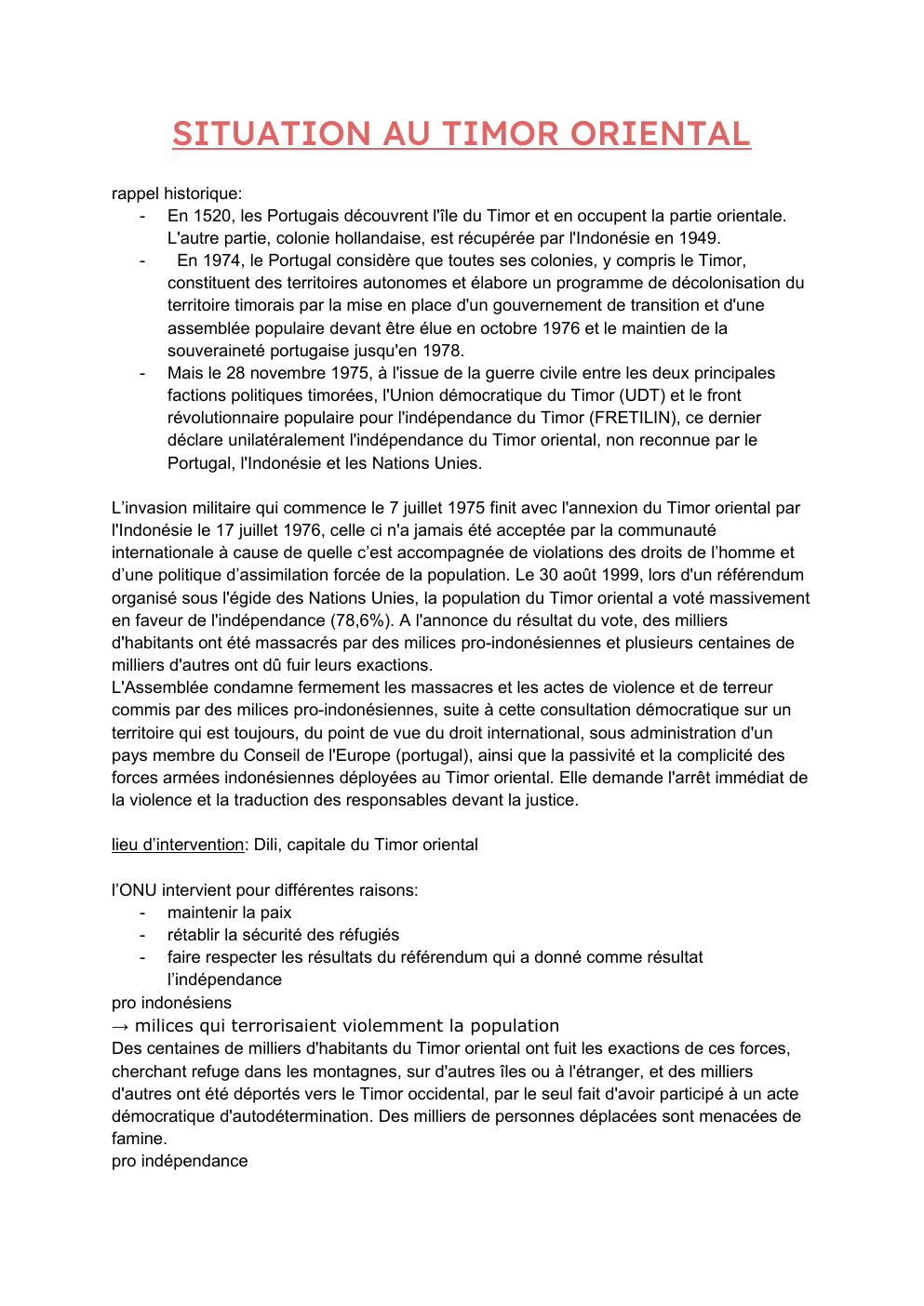 Prévisualisation du document Timor Oriental présentation HGGSP