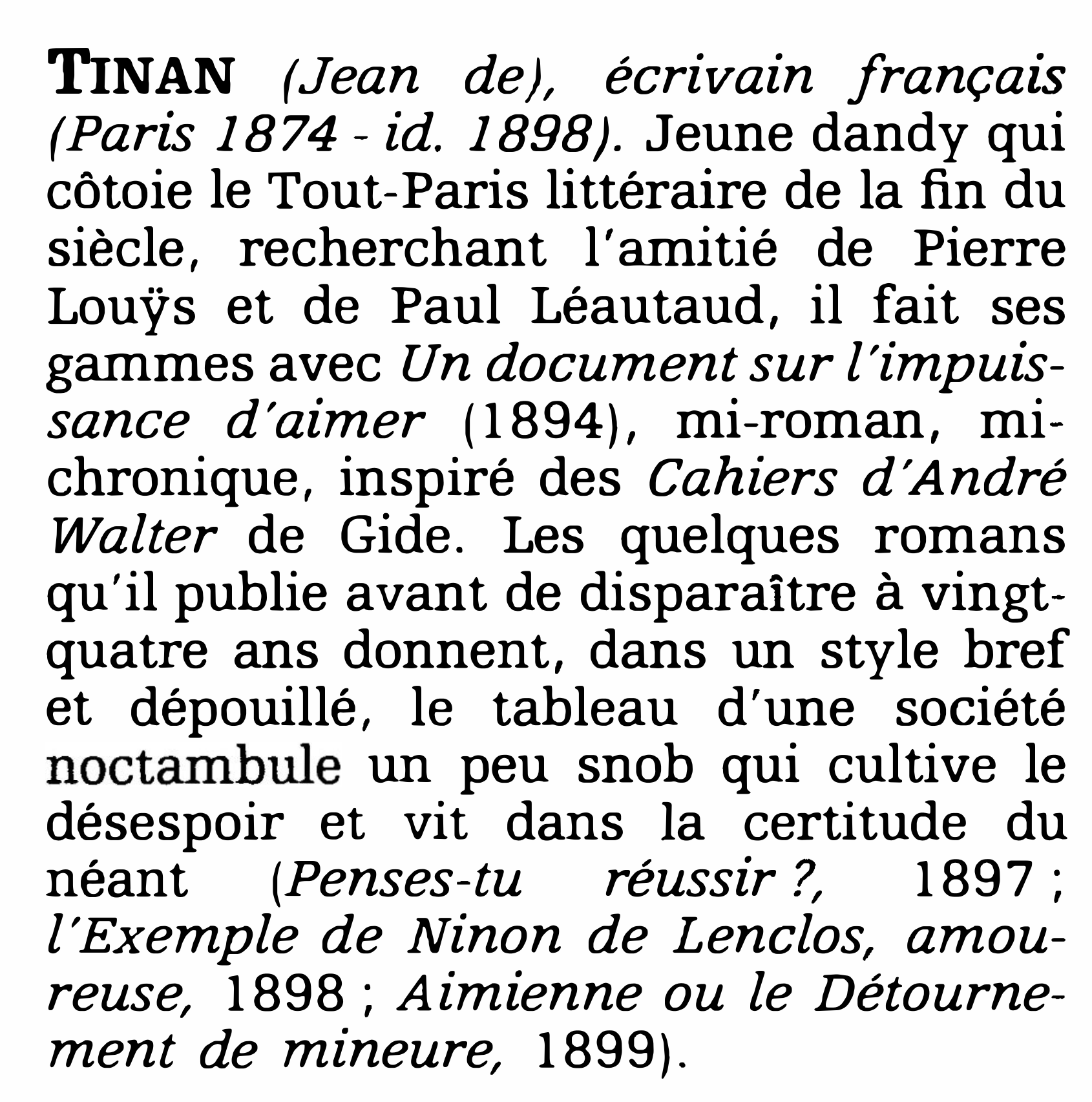 Prévisualisation du document TINAN (Jean de)