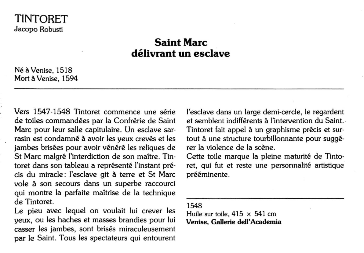 Prévisualisation du document TINTORET Jacopo Robusti : Saint Marc délivrant un esclave