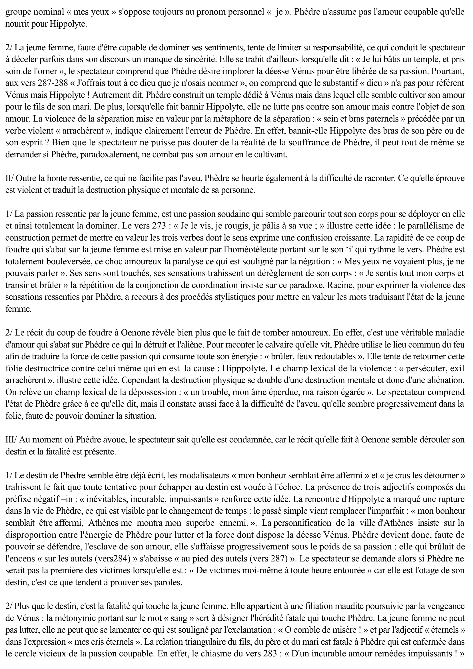 Prévisualisation du document Tirade De Phèdre (Racine) Acte I, Scène 3
