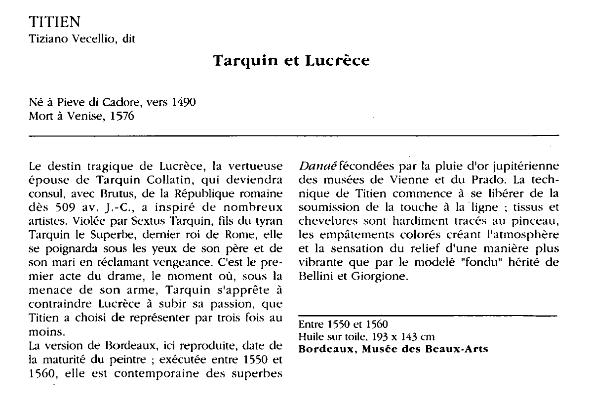 Prévisualisation du document TITIEN : Tarquin et Lucrèce