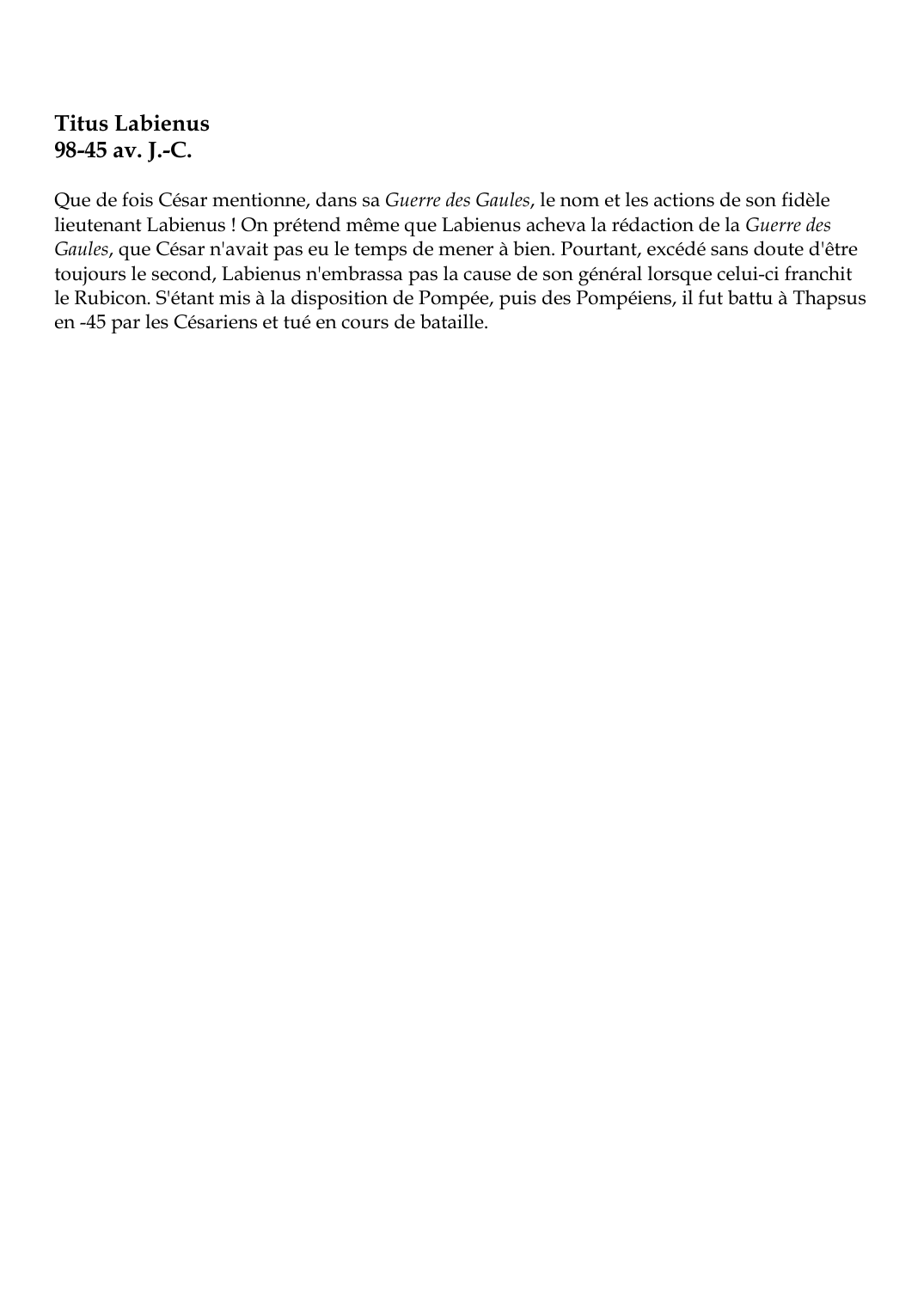 Prévisualisation du document Titus Labienus98-45 av.
