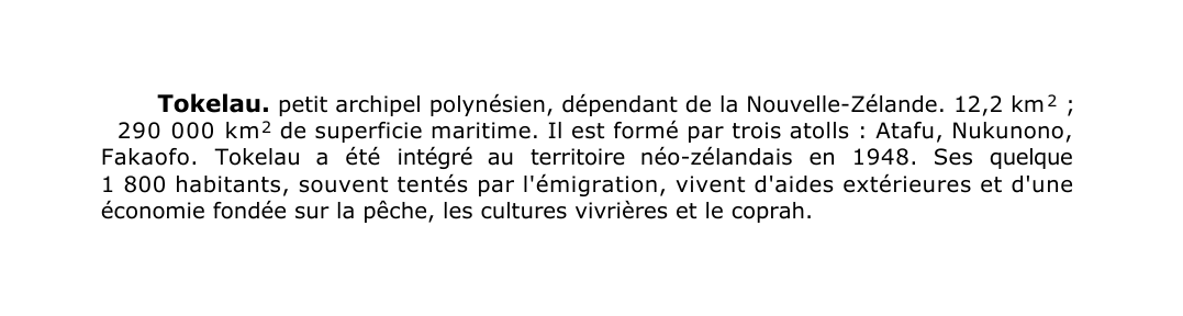 Prévisualisation du document Tokelau.