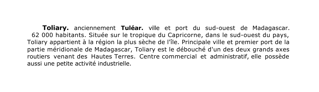 Prévisualisation du document Toliary.