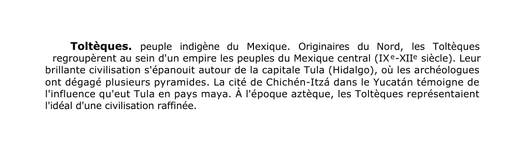 Prévisualisation du document Toltèques.