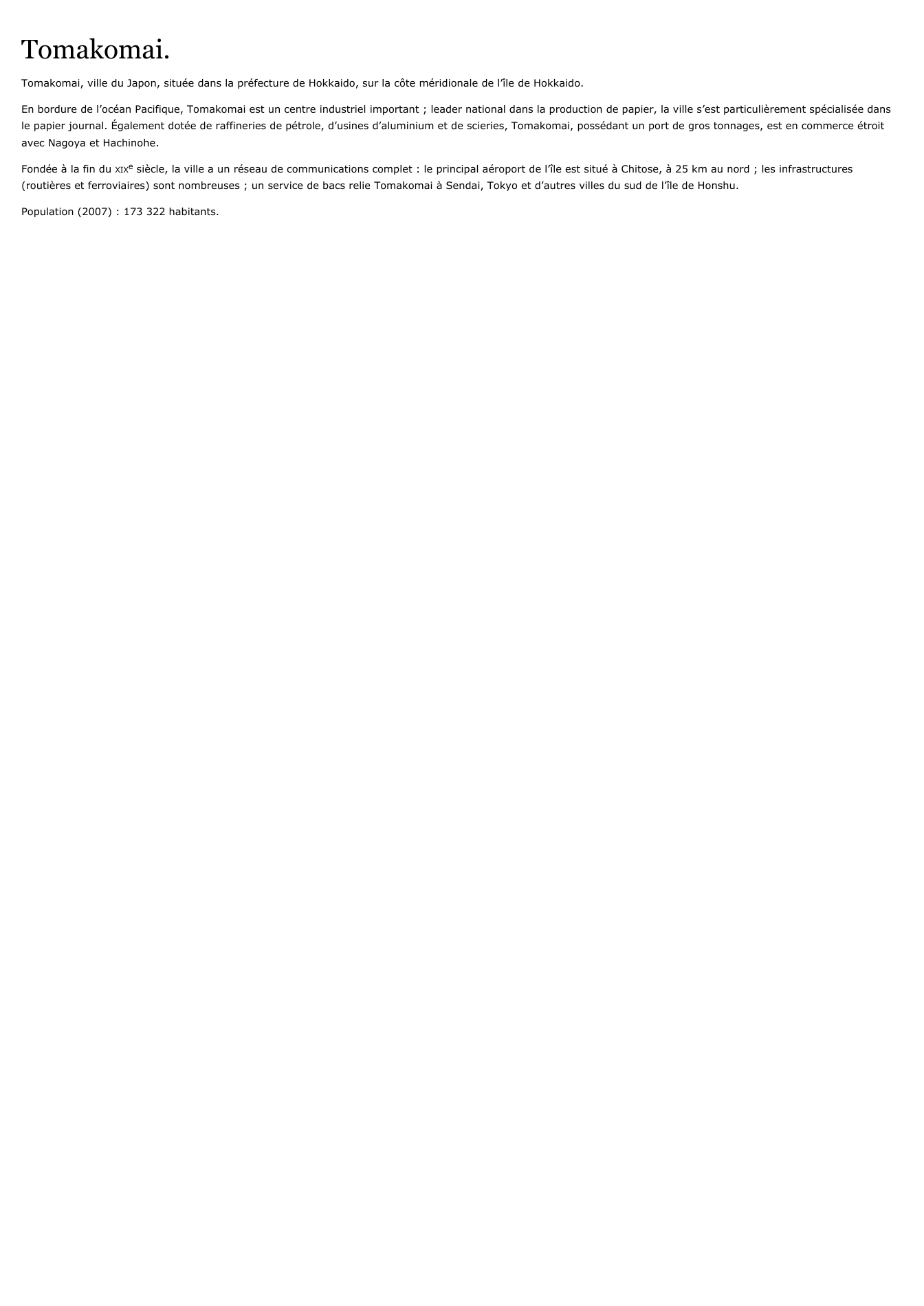 Prévisualisation du document Tomakomai.