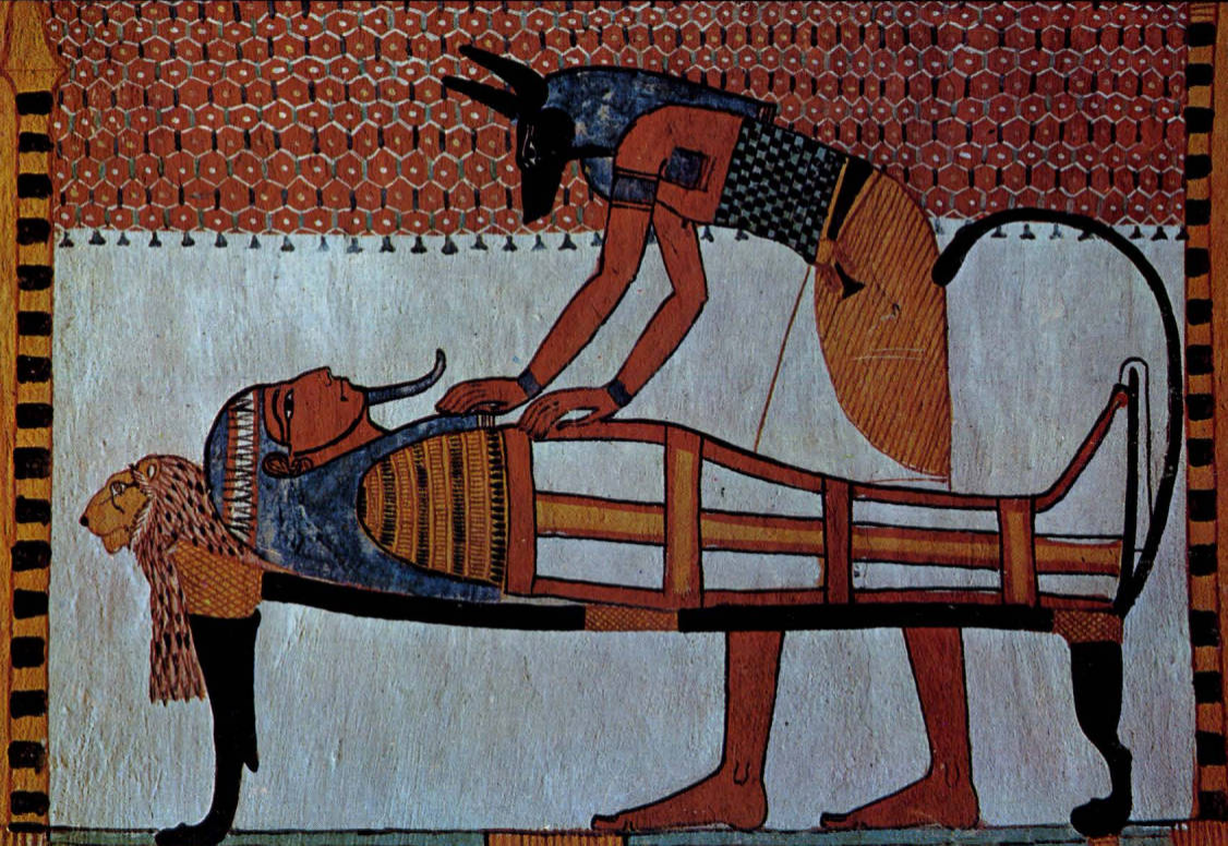 Prévisualisation du document TOMBE de SENNEDJEM	:Anubis préparant la Momie.