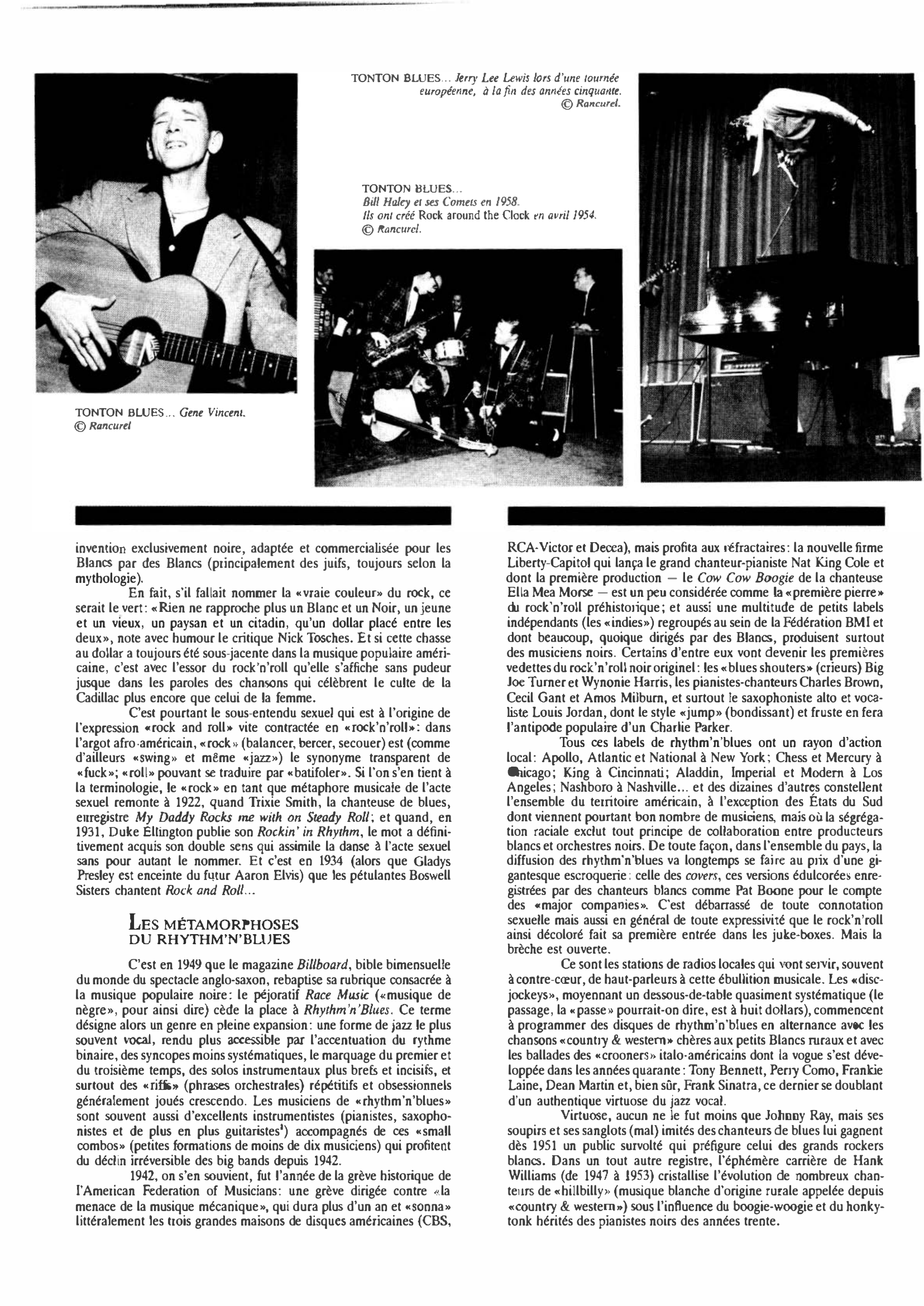 Prévisualisation du document TONTON BLUES, PAPA GOSPEL ET BÉBÉ ROCK de 1950 à 1959 : Histoire