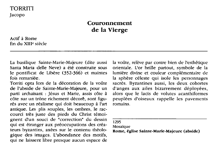Prévisualisation du document TORRITIJacopo:Couronnementde la Vierge (analyse).