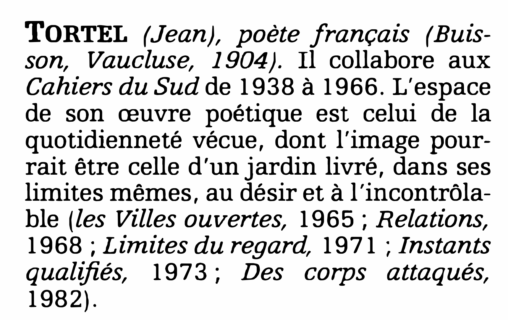 Prévisualisation du document TORTEL (Jean)
