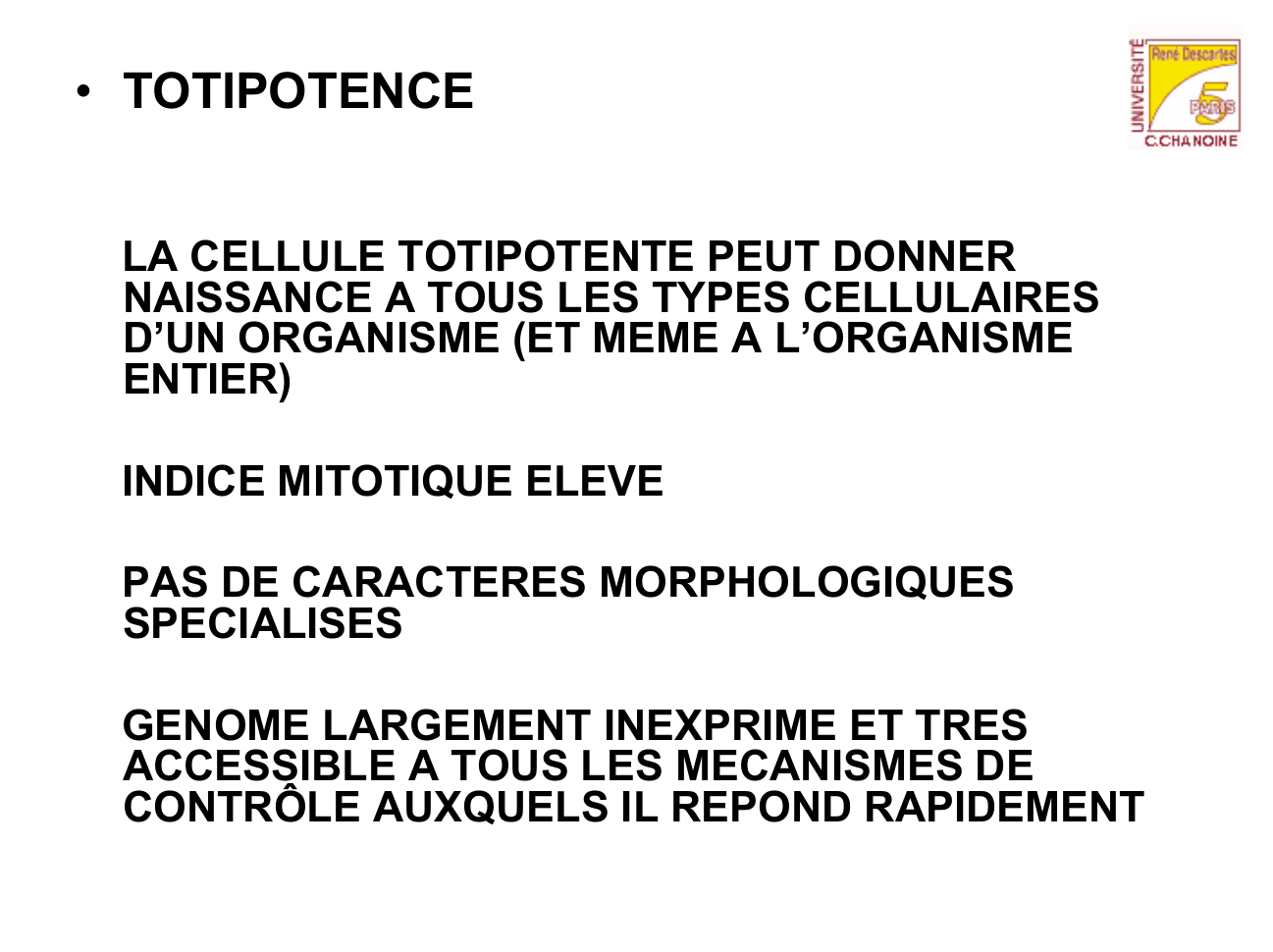 Prévisualisation du document TOTIPOTENCE