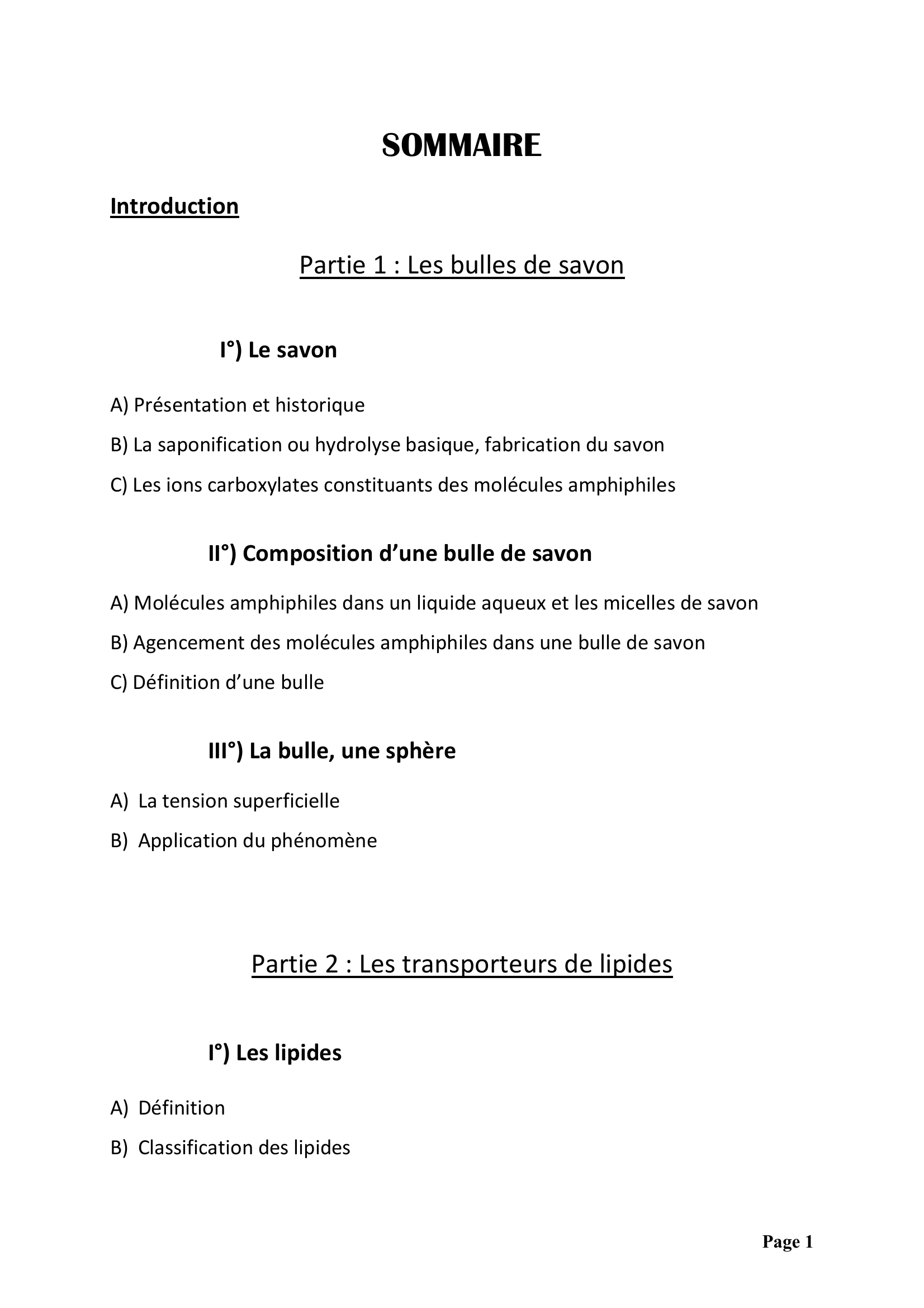 Prévisualisation du document TPE: les bulles de savon et les transporteurs de lipides