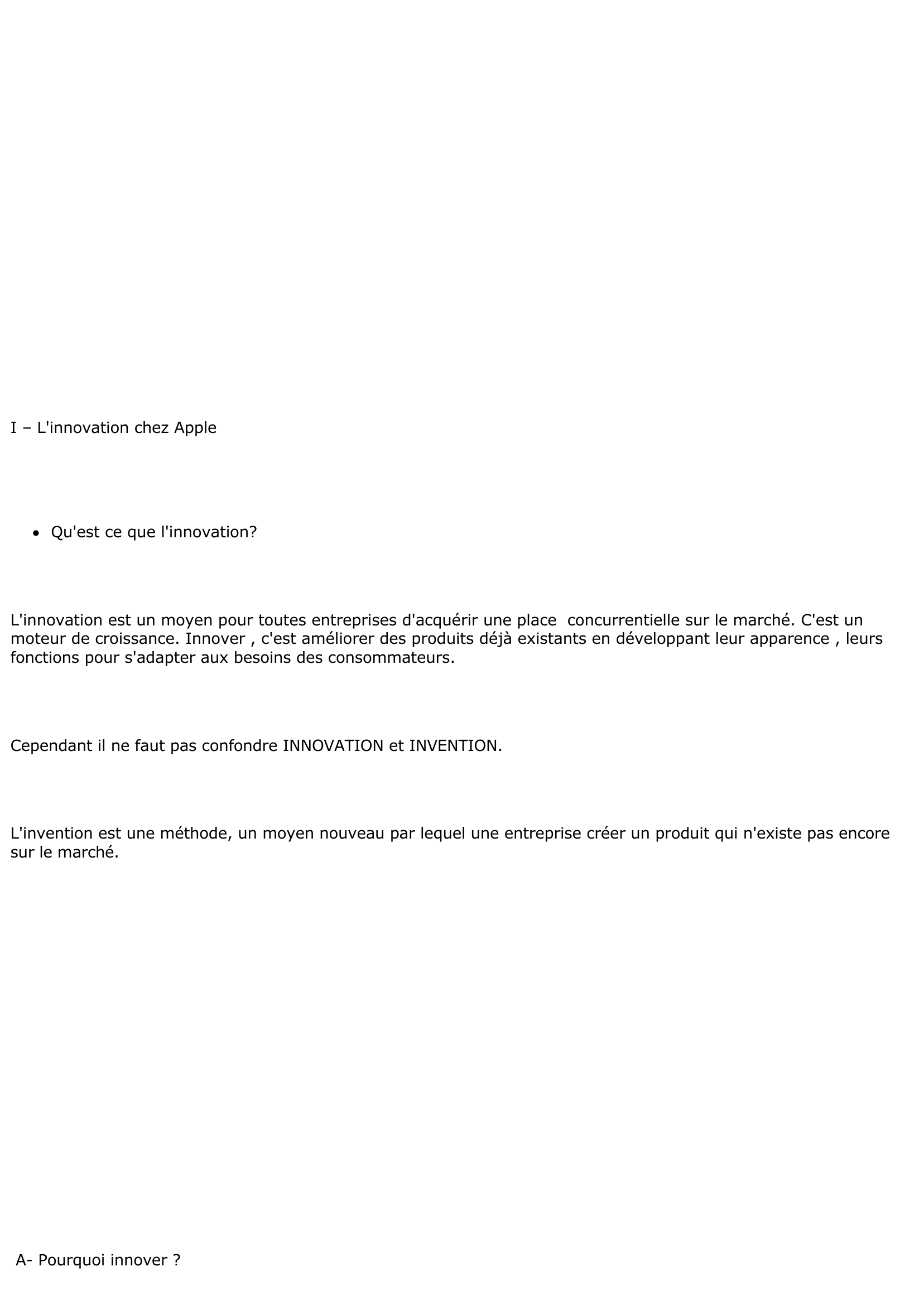 Prévisualisation du document TPE ORAL: APPLE