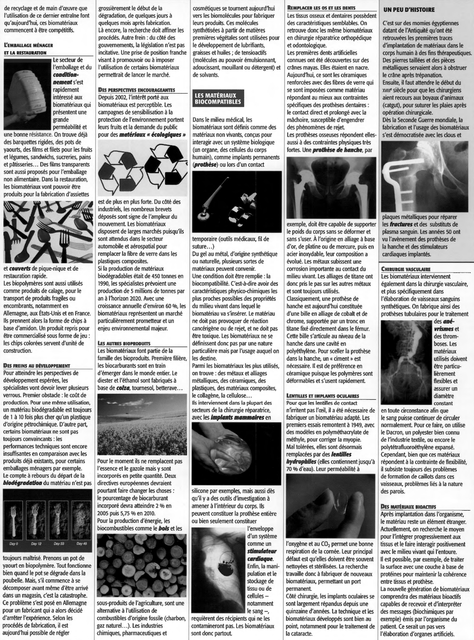 Prévisualisation du document TPE SUR LES BIOMATERIAUX