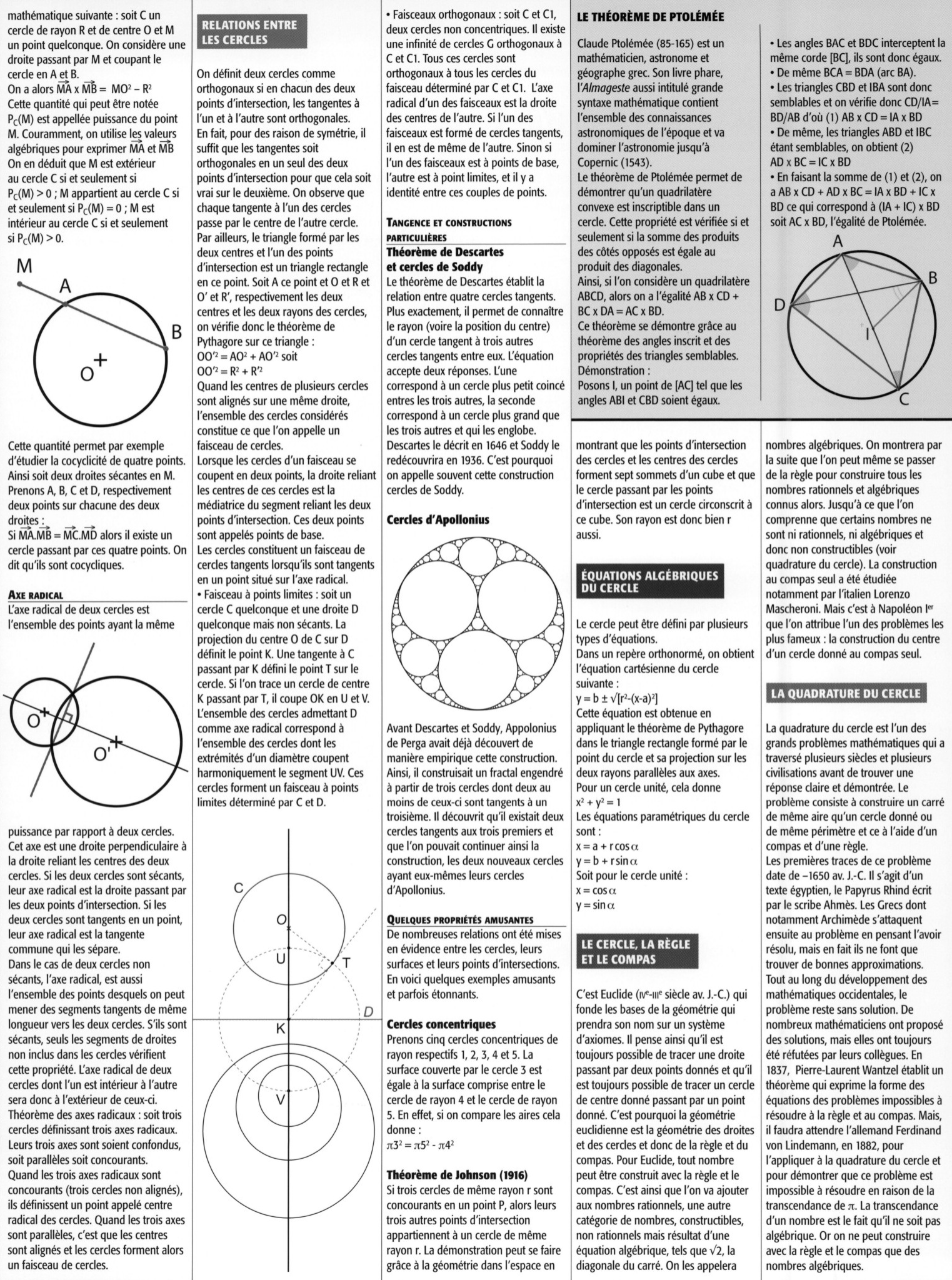 Prévisualisation du document TPE SUR LES PROPRIÉTÉS DU CERCLE