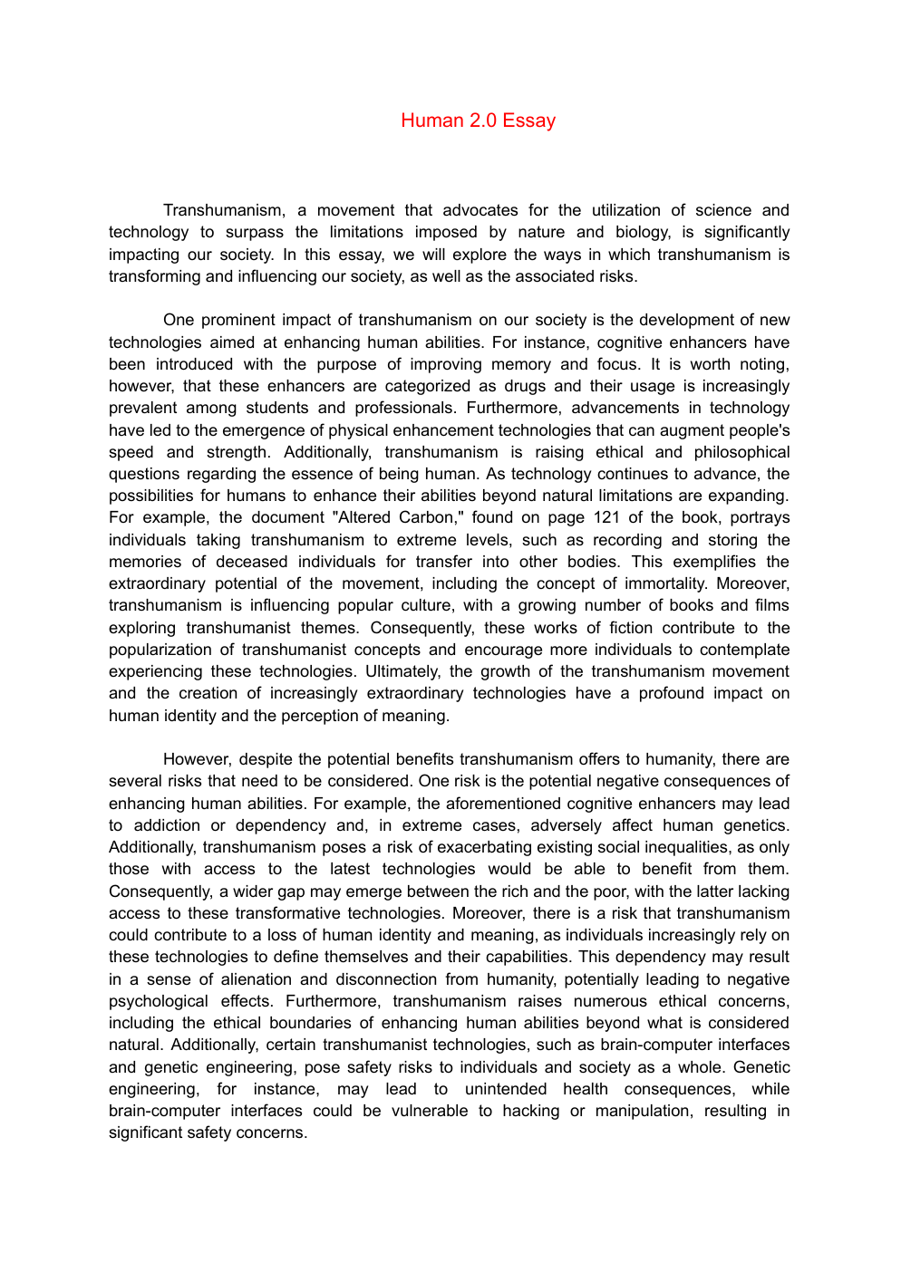 Prévisualisation du document transhumanism essay