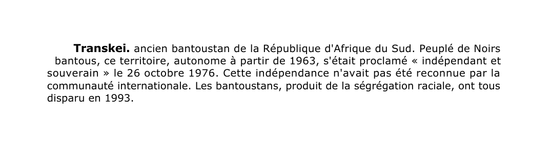 Prévisualisation du document Transkei.