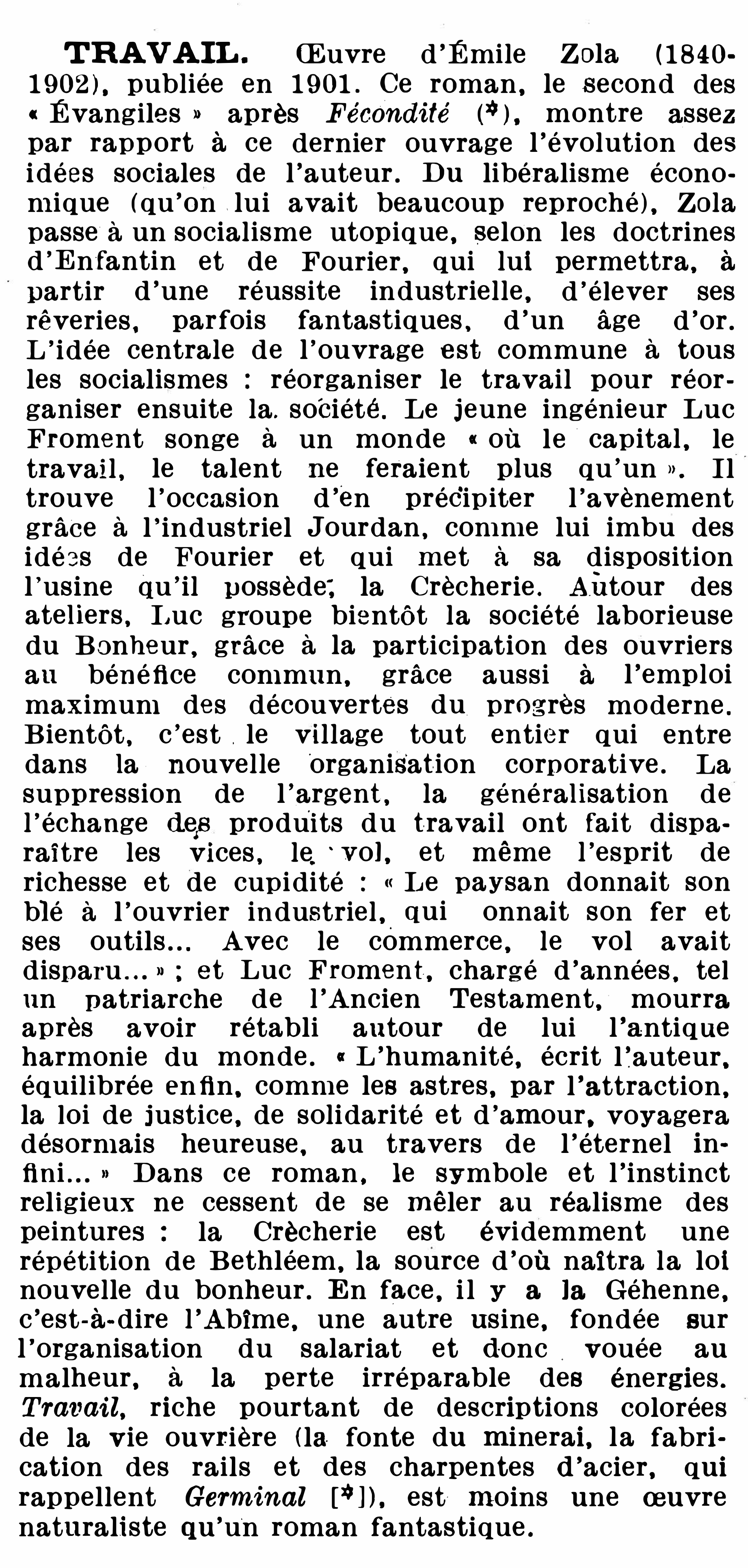 Prévisualisation du document TRAVAIL d’Émile Zola