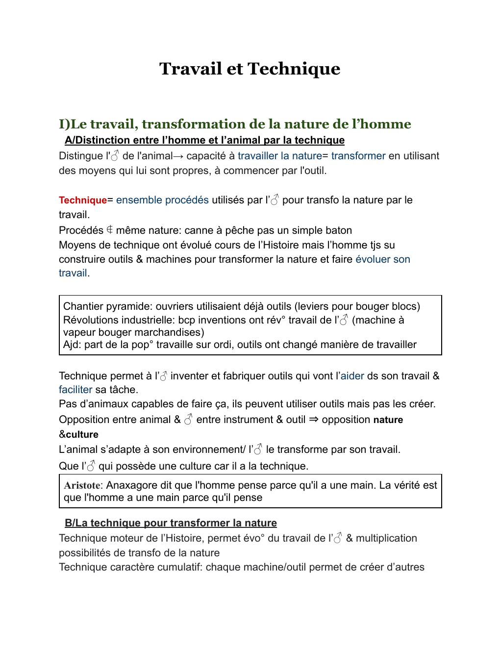 Prévisualisation du document Travail et Technique Philosophie