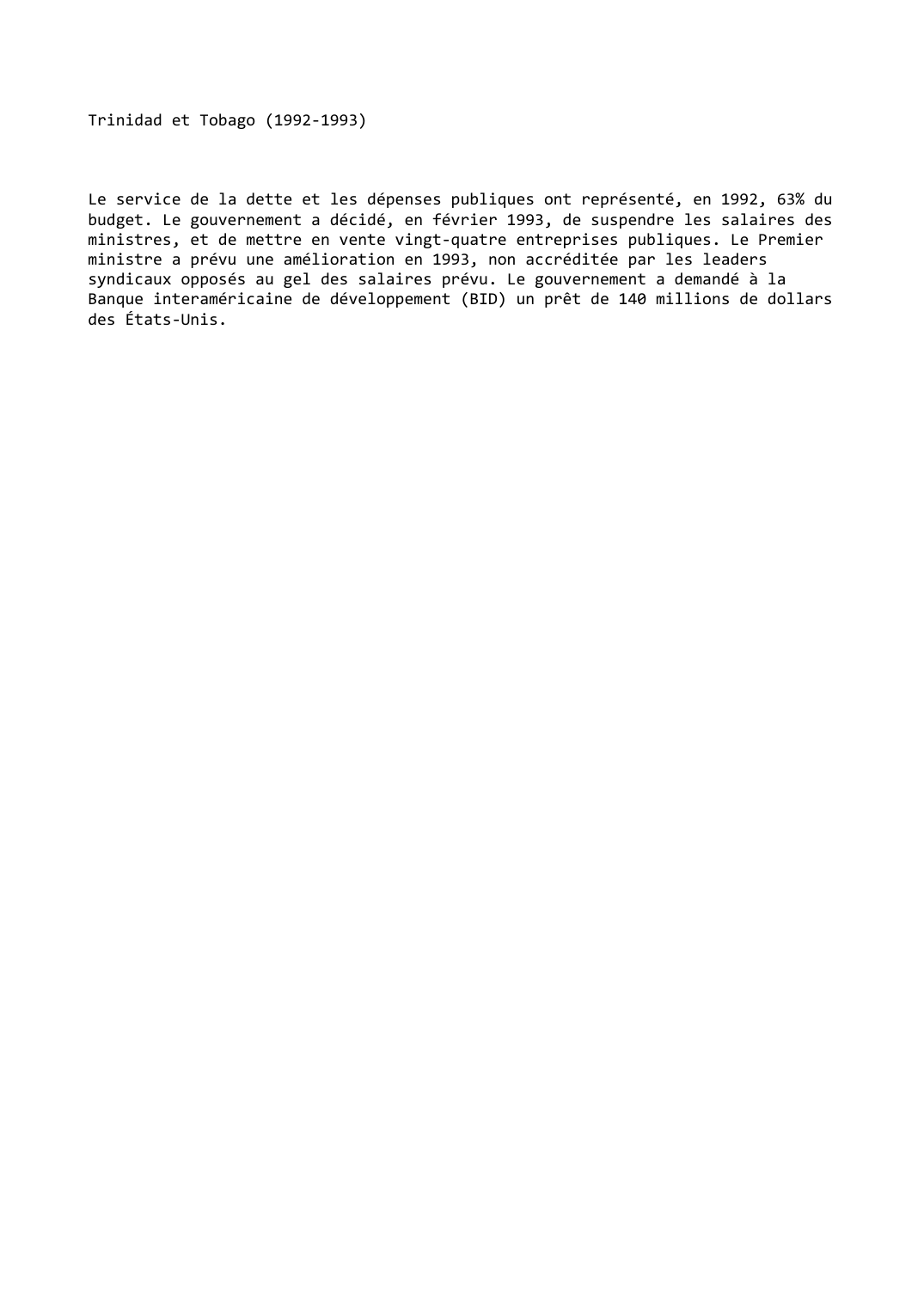 Prévisualisation du document Trinidad et Tobago (1992-1993)