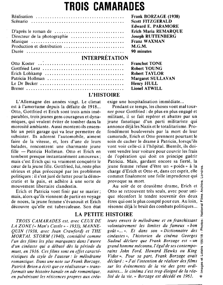 Prévisualisation du document TROIS CAMARADES