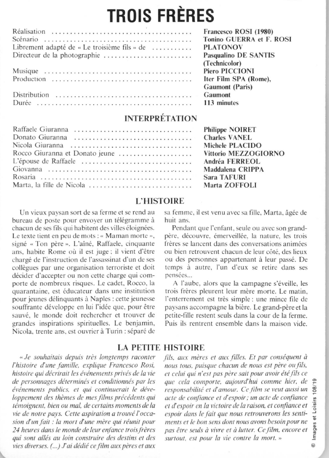 Prévisualisation du document TROIS FRÈRES