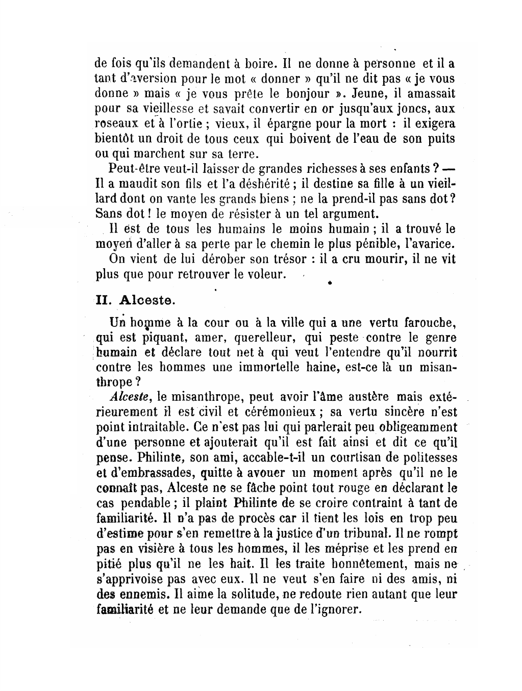 Prévisualisation du document Trois portraits à la façon de La Bruyère: Harpagon, Alceste, Argan.