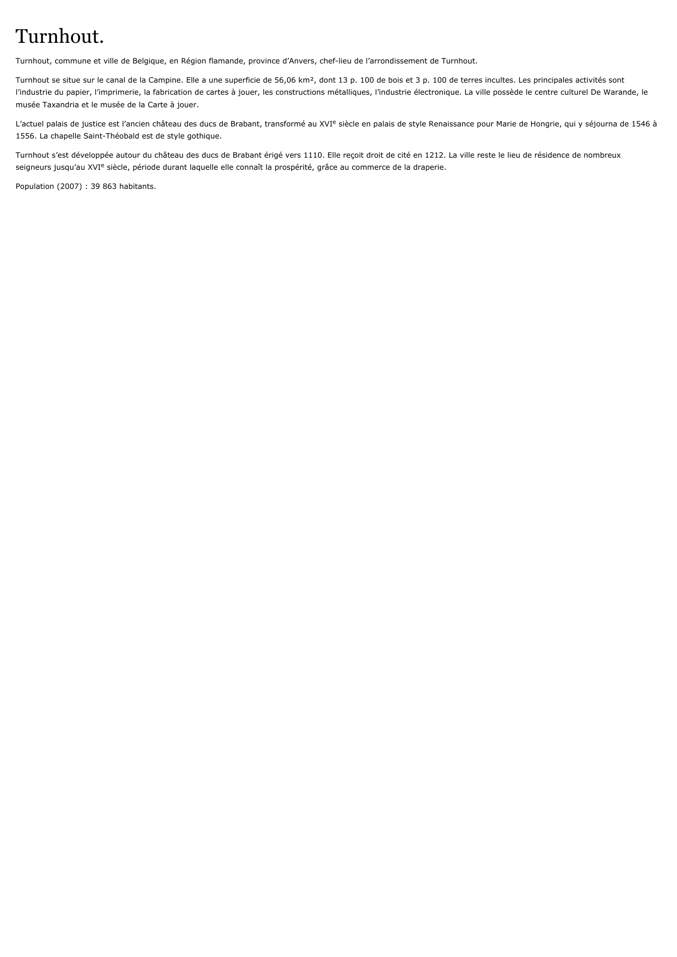 Prévisualisation du document Turnhout.