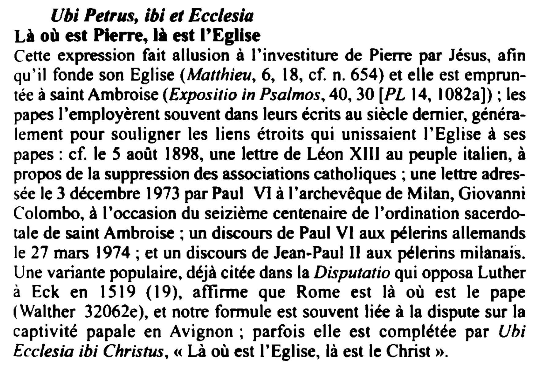 Prévisualisation du document Ubi Petrus, ibi et Ecclesia