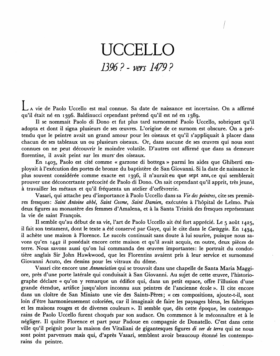 Prévisualisation du document UCCELLO