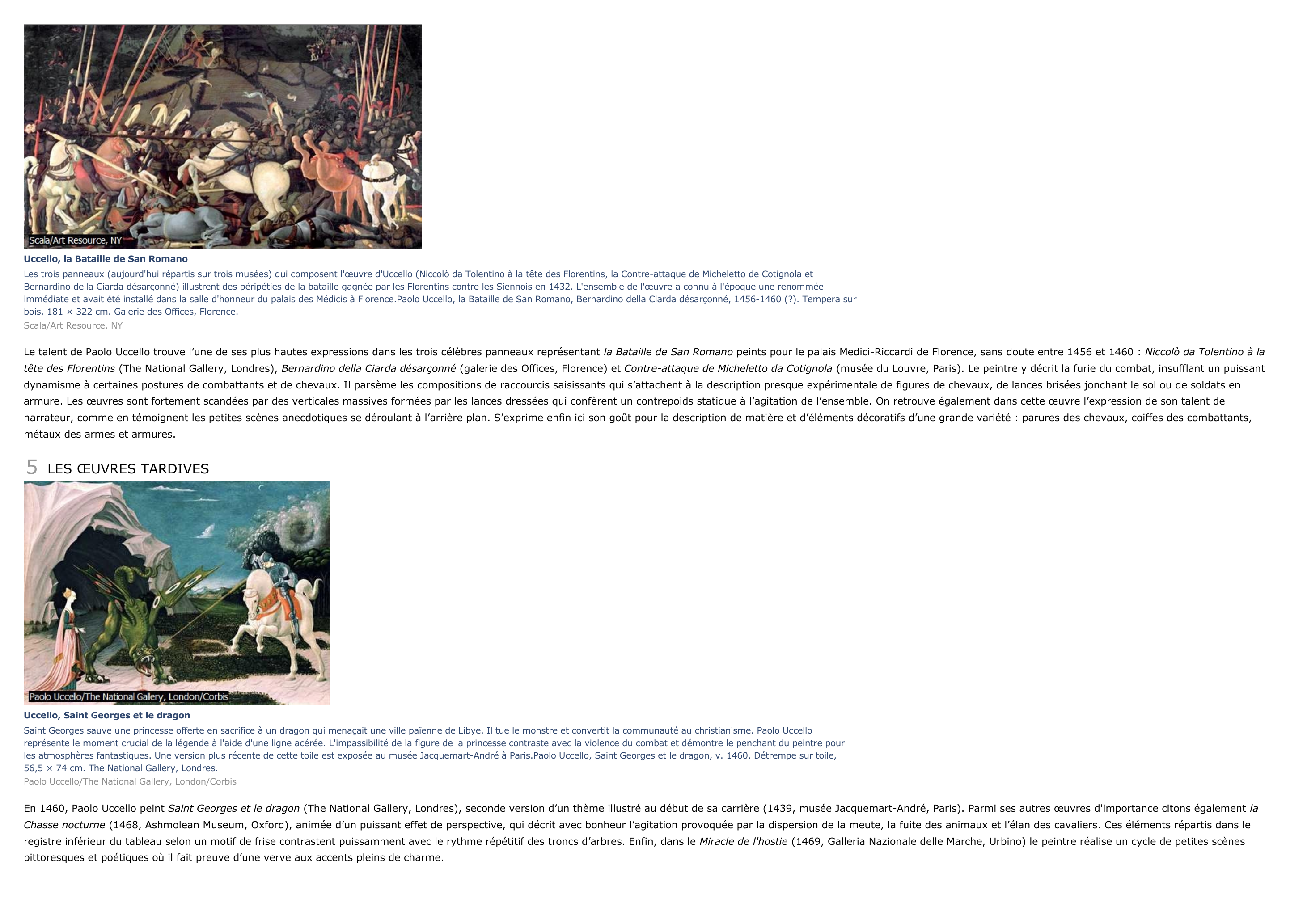 Prévisualisation du document Uccello, Paolo - vie et oeuvre du peintre.