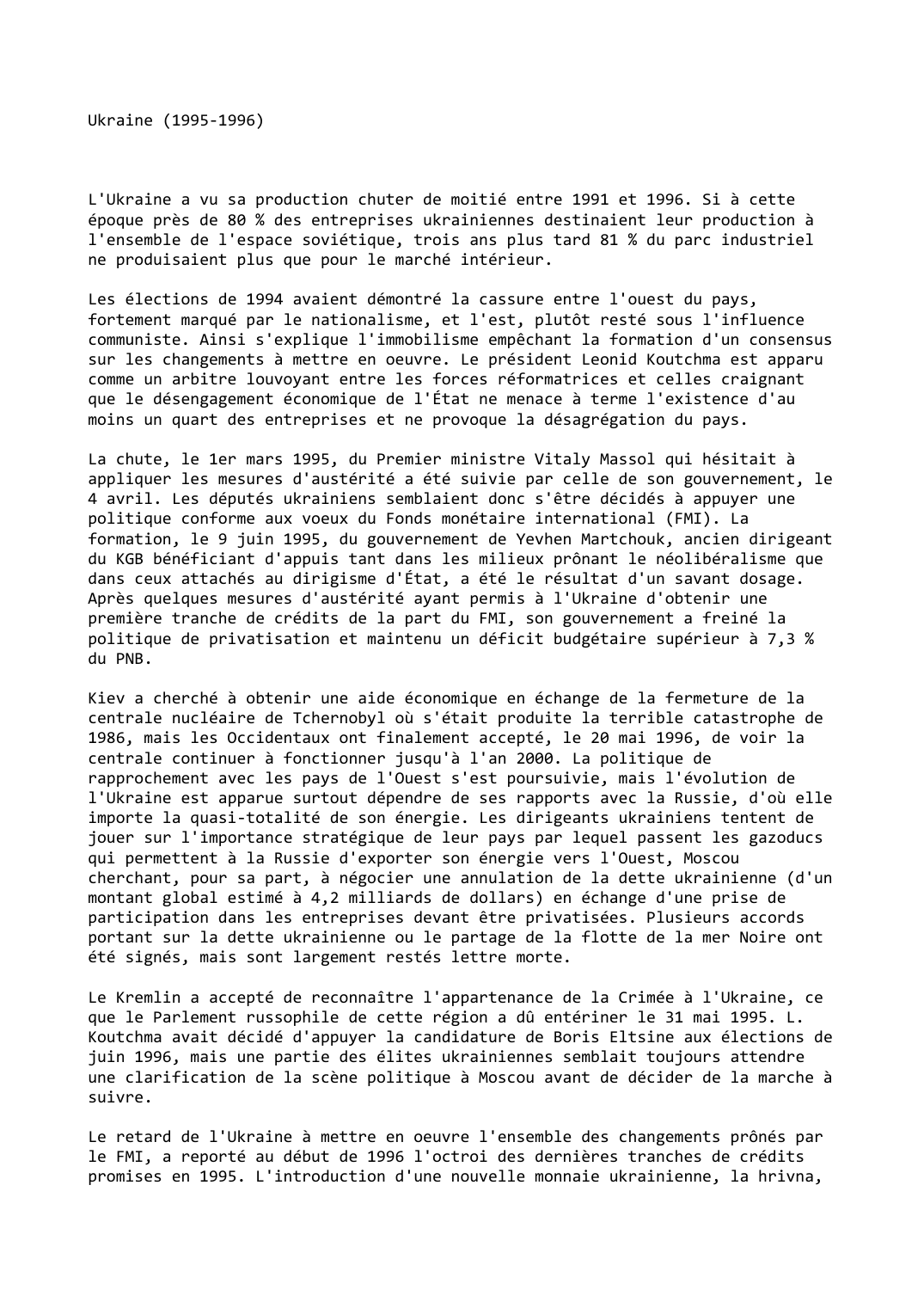 Prévisualisation du document Ukraine (1995-1996)