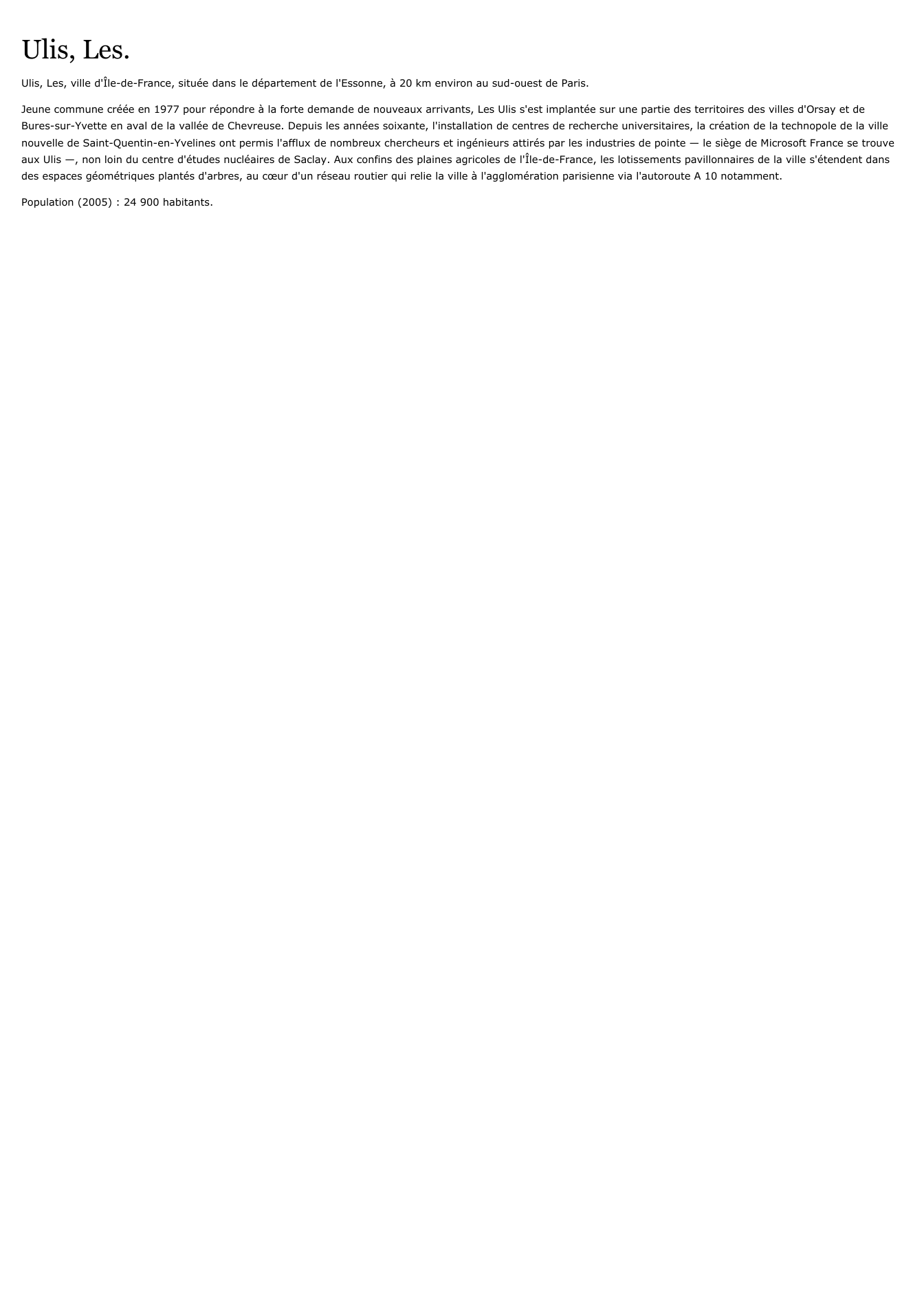 Prévisualisation du document Ulis, Les.