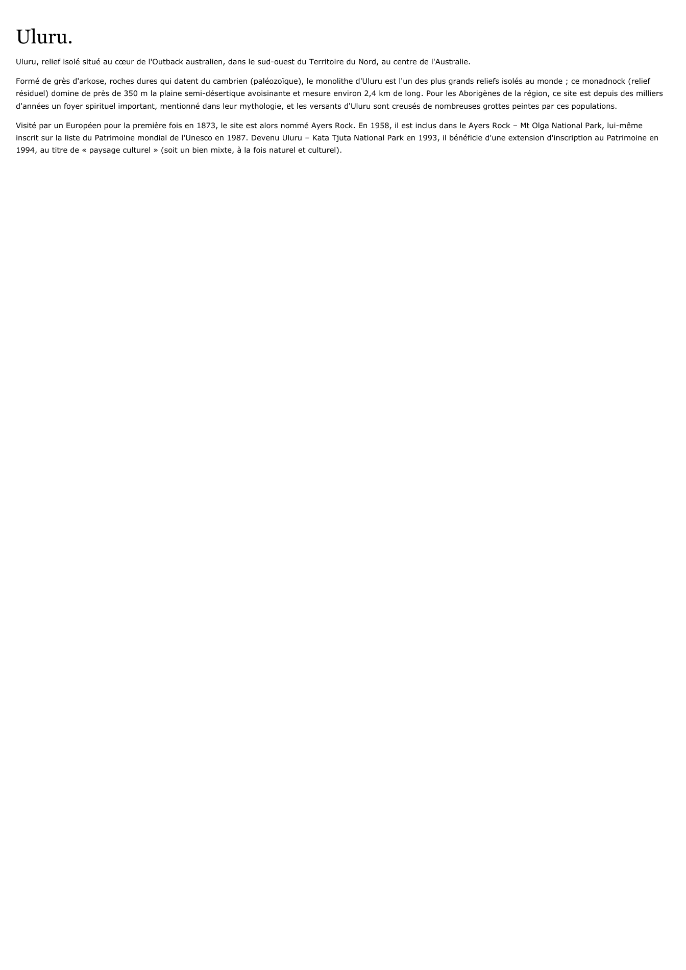 Prévisualisation du document Uluru.
