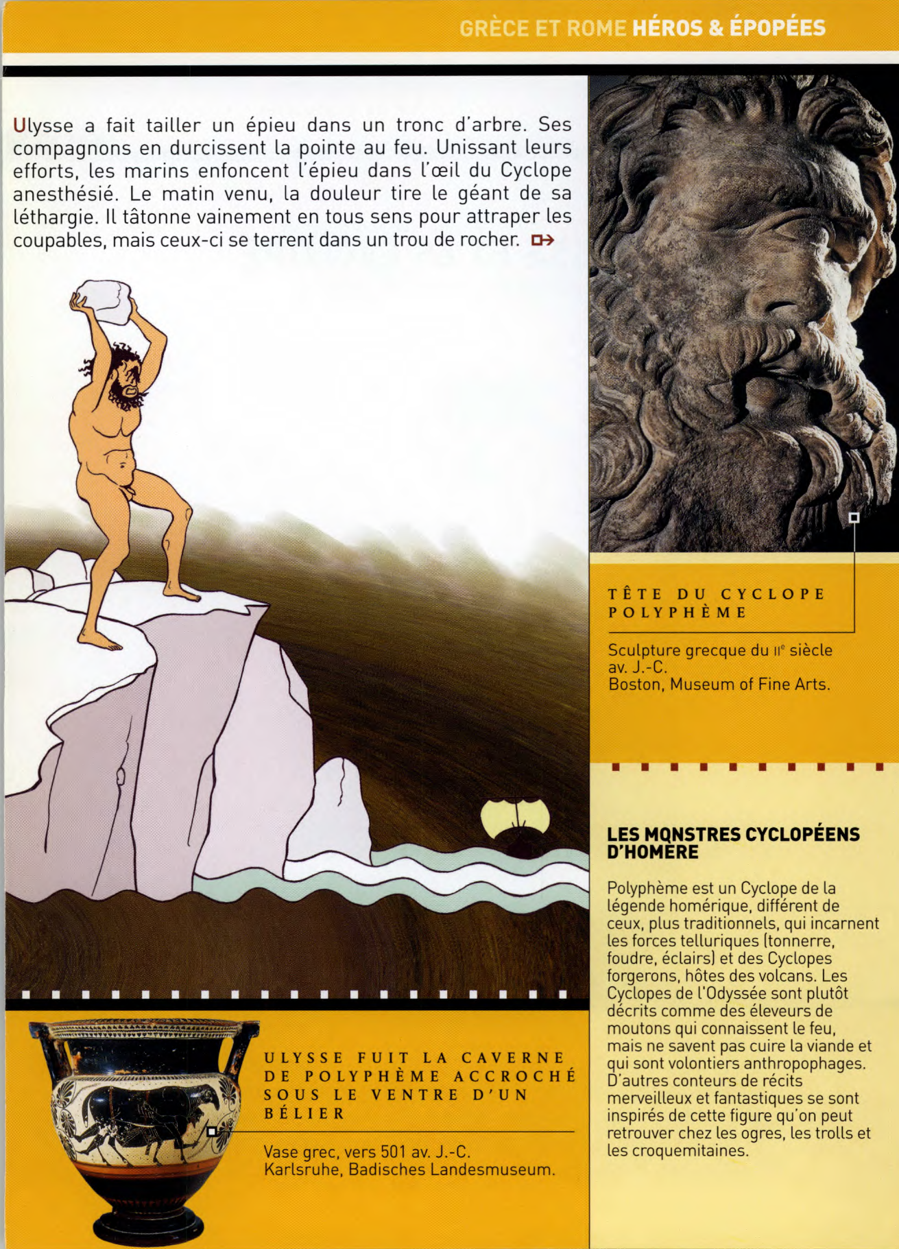 Prévisualisation du document ULYSSE ET LE CYCLOPE : Dans la grotte du géant Polyphème