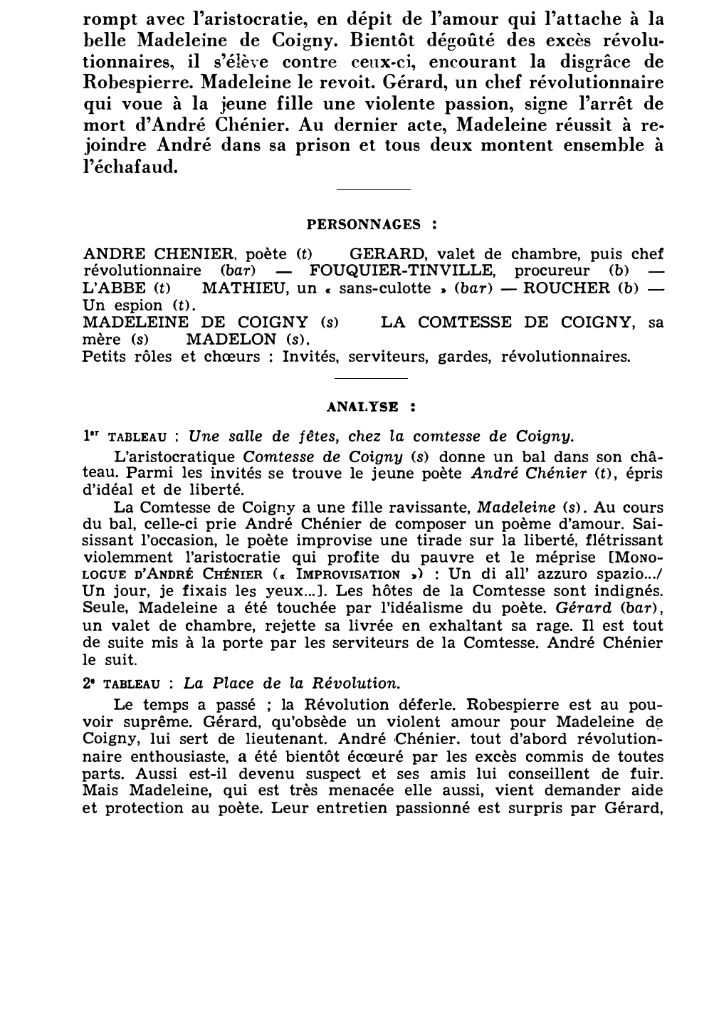 Prévisualisation du document Umberto GIORDANO: ANDRÉ CHIÉNIER (résumé et analyse de l’œuvre – Répertoire lyrique)