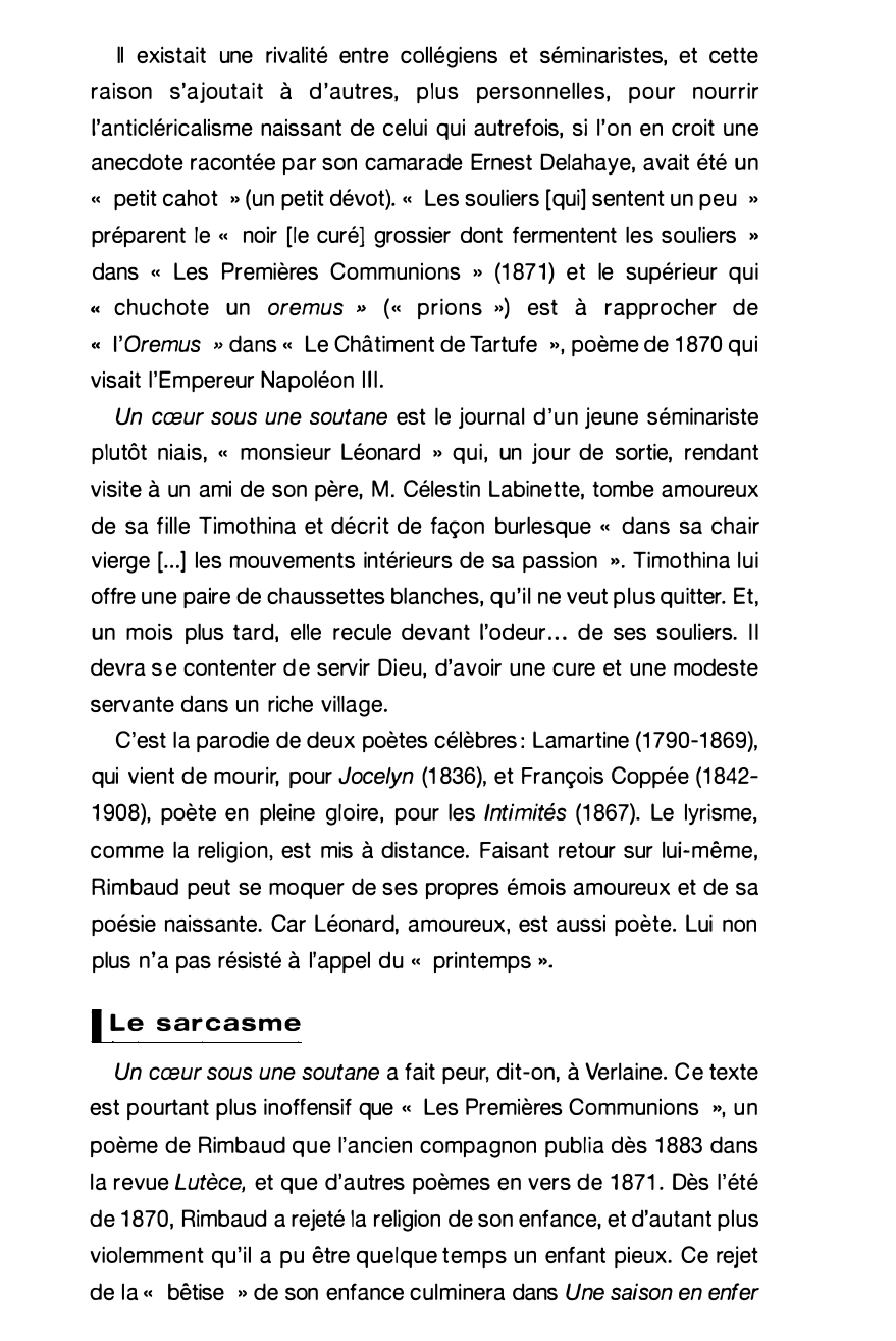 Prévisualisation du document Un coeur sous une soutane de Rimbaud