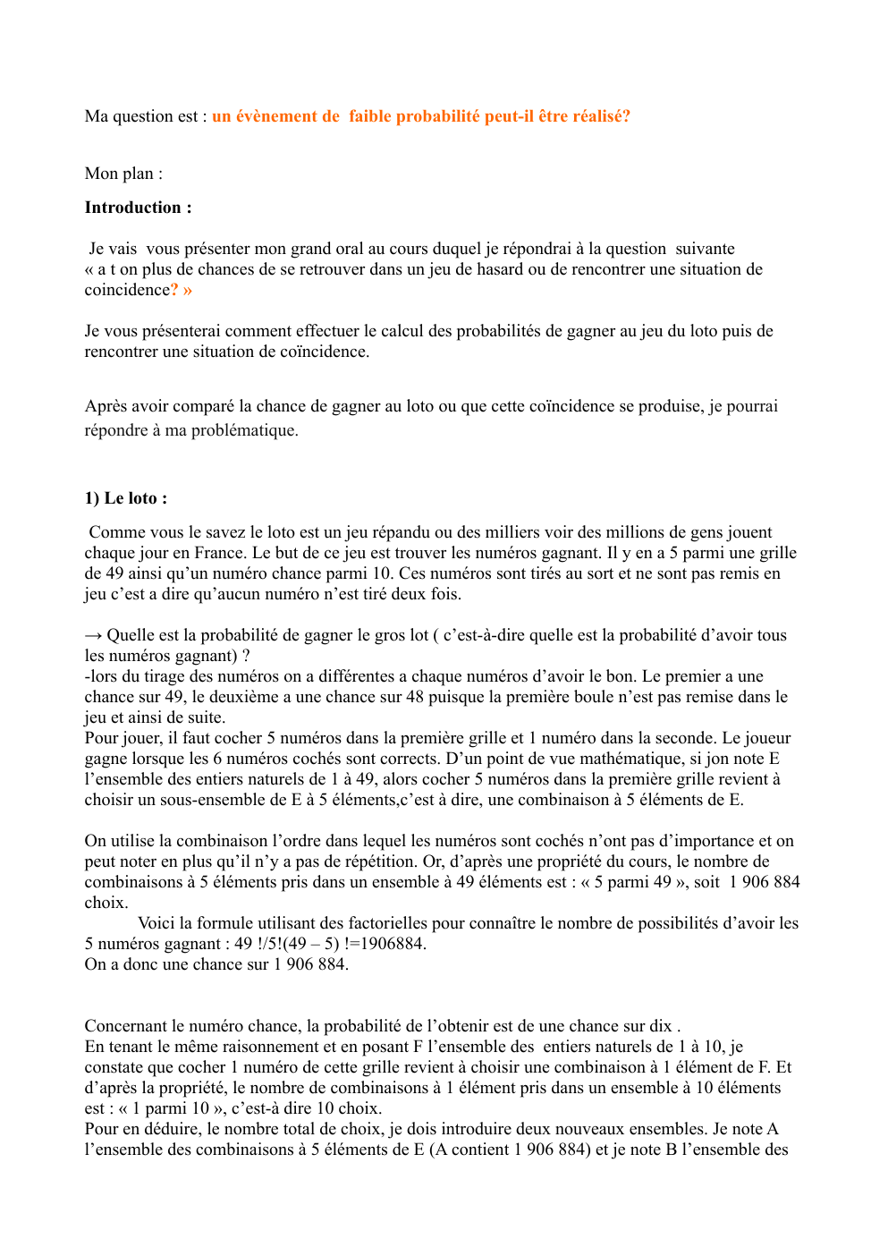 Prévisualisation du document un évènement de faible probabilité peut-il être réalisé?