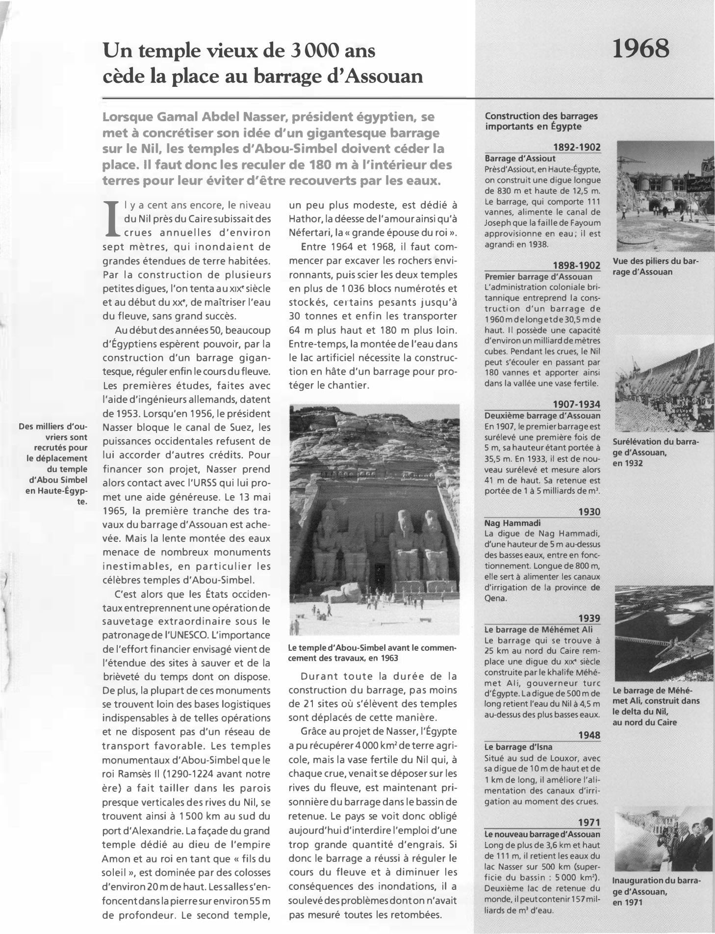 Prévisualisation du document Un temple vieux de 3 000 ans cède la place au barrage d’Assouan