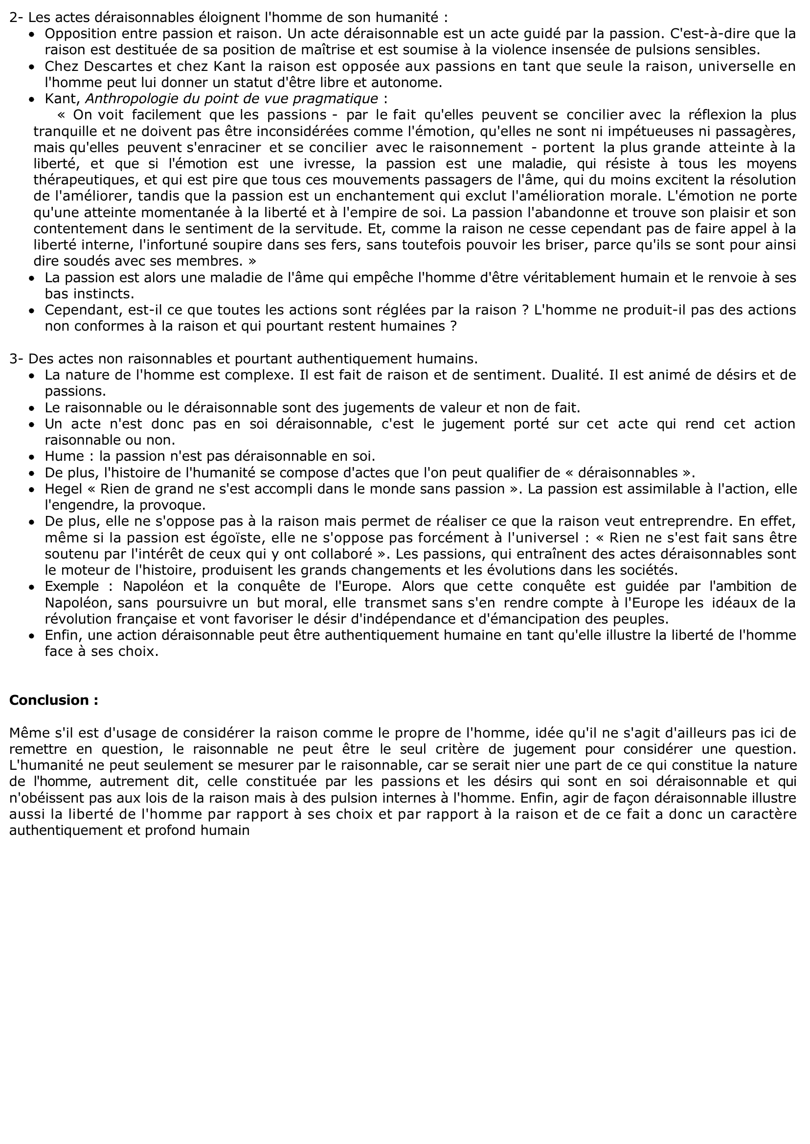 Prévisualisation du document Une action déraisonnable peut-elle être authentiquement humaine ?