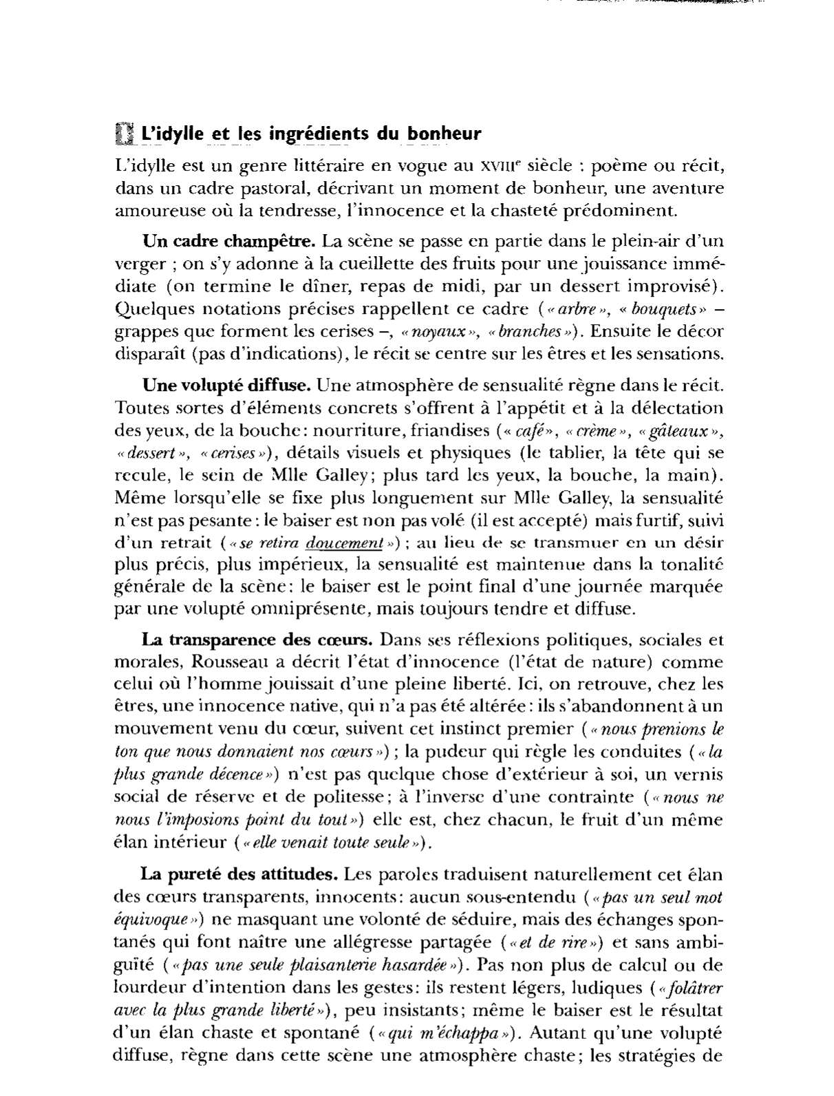 Prévisualisation du document Une journée idyllique  Livre IV, Folio (Gallimard) pp. 186-187 - Confessions de Rousseau