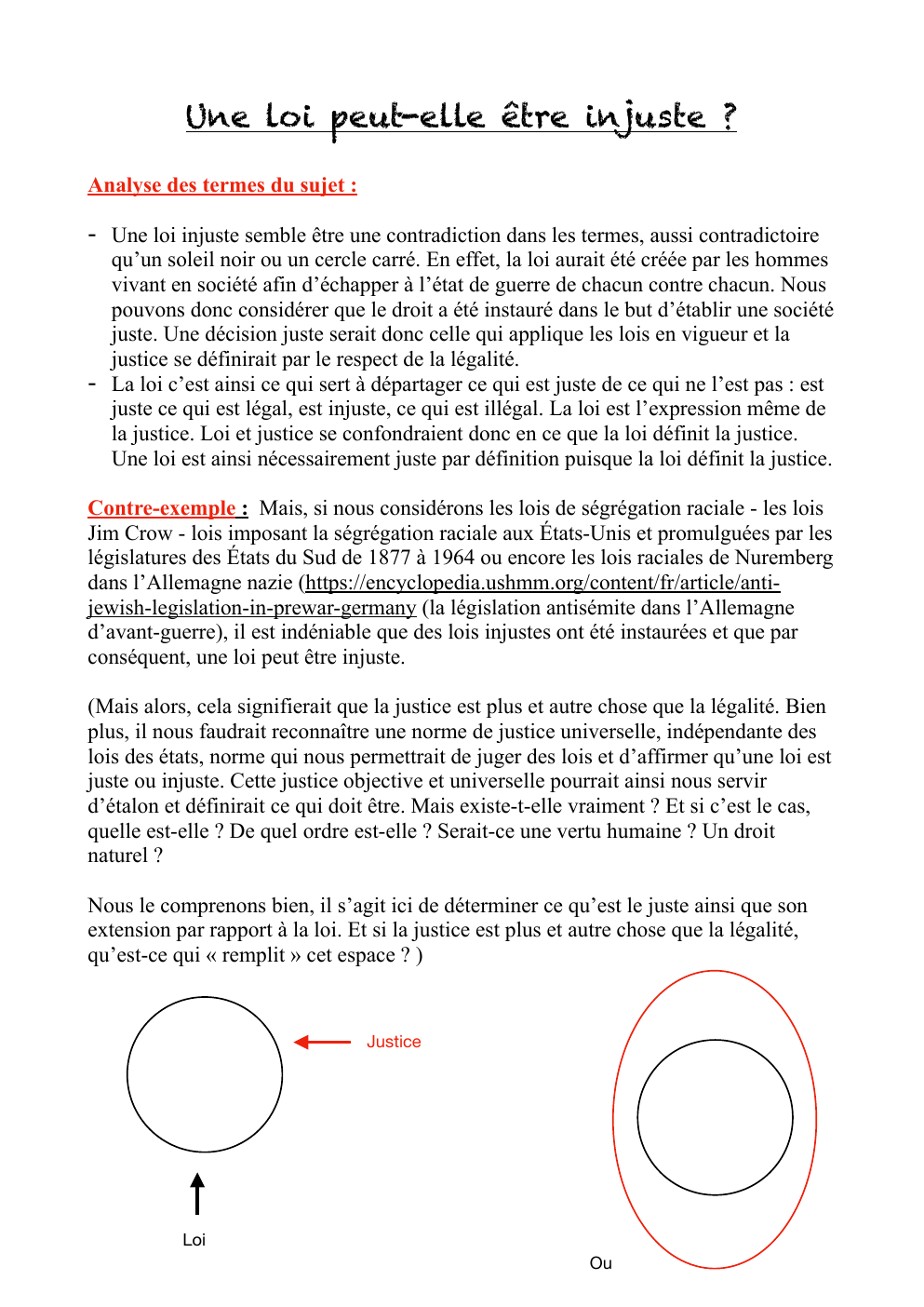 Prévisualisation du document Une loi peut-elle etre injuste ?